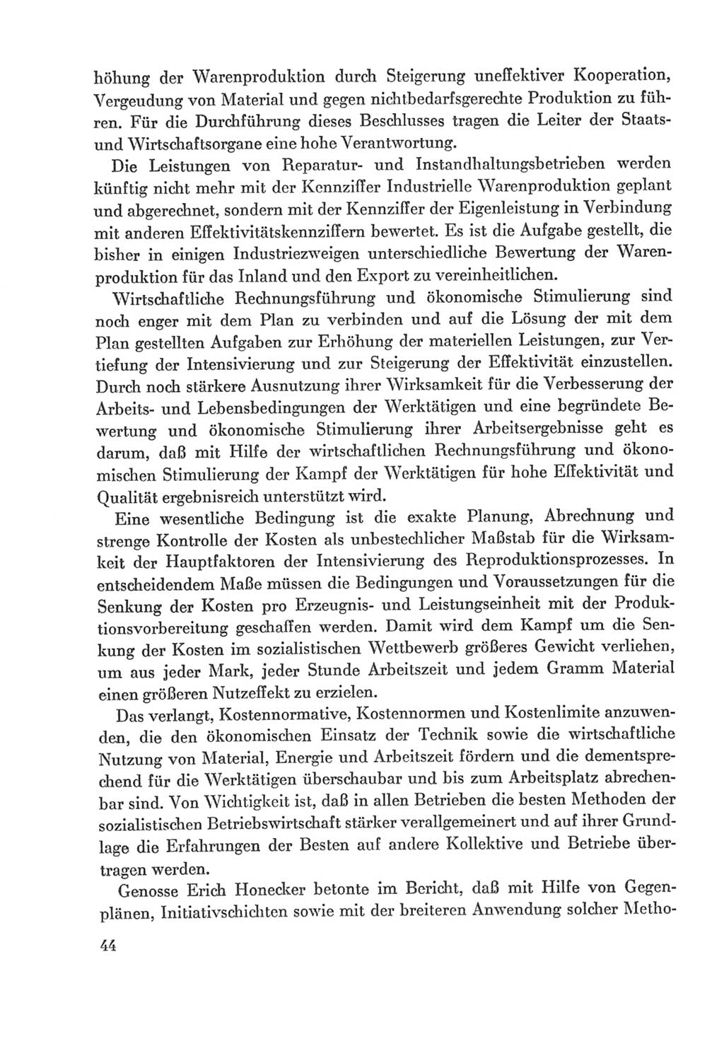 Protokoll der Verhandlungen des Ⅸ. Parteitages der Sozialistischen Einheitspartei Deutschlands (SED) [Deutsche Demokratische Republik (DDR)] 1976, Band 2, Seite 44 (Prot. Verh. Ⅸ. PT SED DDR 1976, Bd. 2, S. 44)