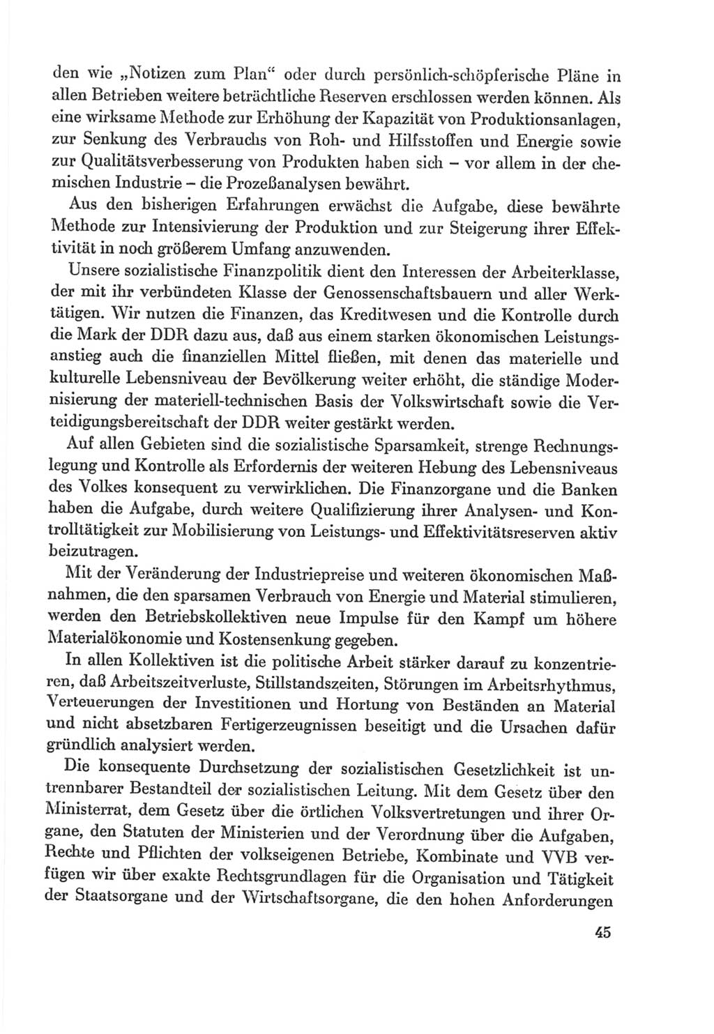 Protokoll der Verhandlungen des Ⅸ. Parteitages der Sozialistischen Einheitspartei Deutschlands (SED) [Deutsche Demokratische Republik (DDR)] 1976, Band 2, Seite 45 (Prot. Verh. Ⅸ. PT SED DDR 1976, Bd. 2, S. 45)