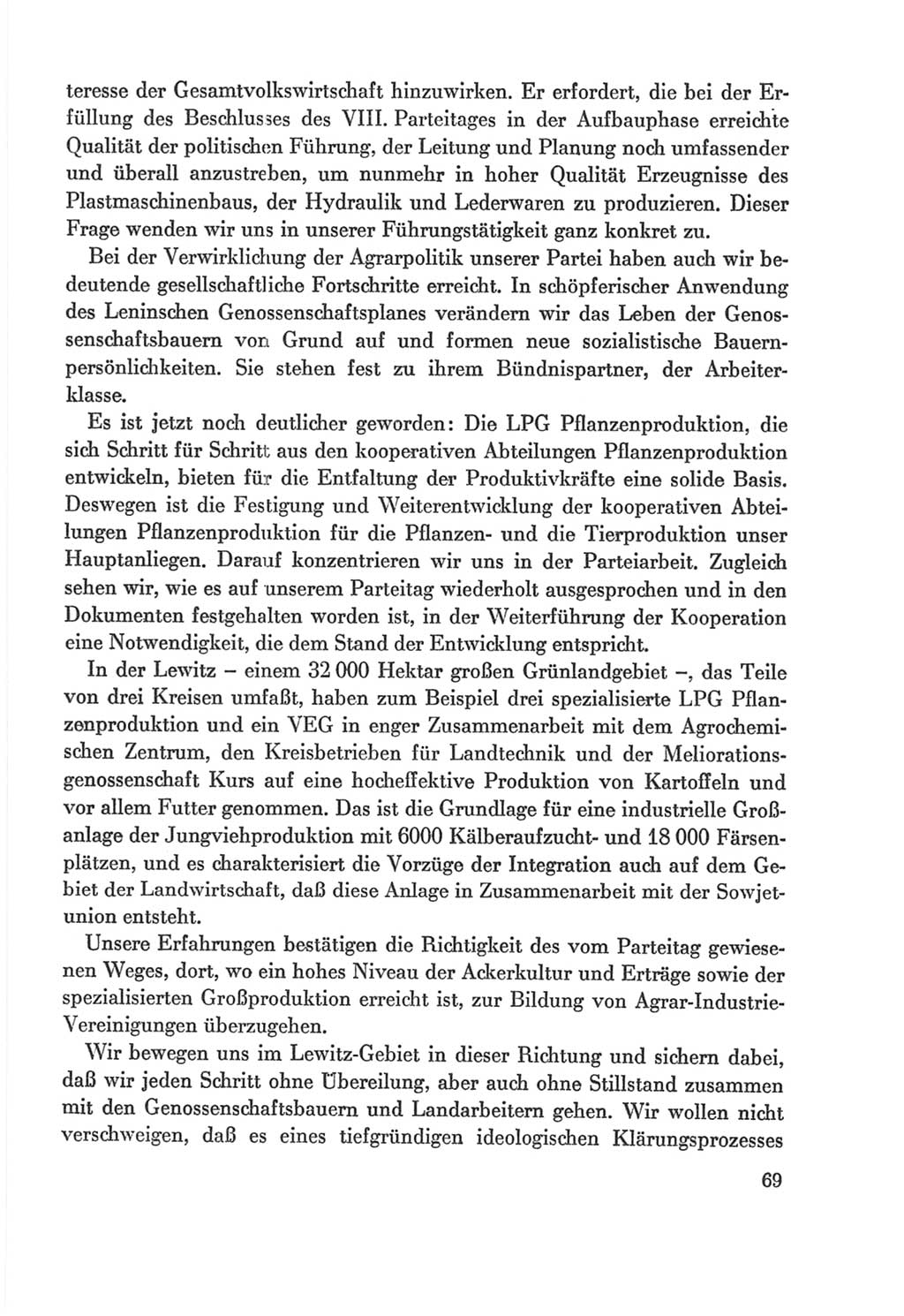 Protokoll der Verhandlungen des Ⅸ. Parteitages der Sozialistischen Einheitspartei Deutschlands (SED) [Deutsche Demokratische Republik (DDR)] 1976, Band 2, Seite 69 (Prot. Verh. Ⅸ. PT SED DDR 1976, Bd. 2, S. 69)