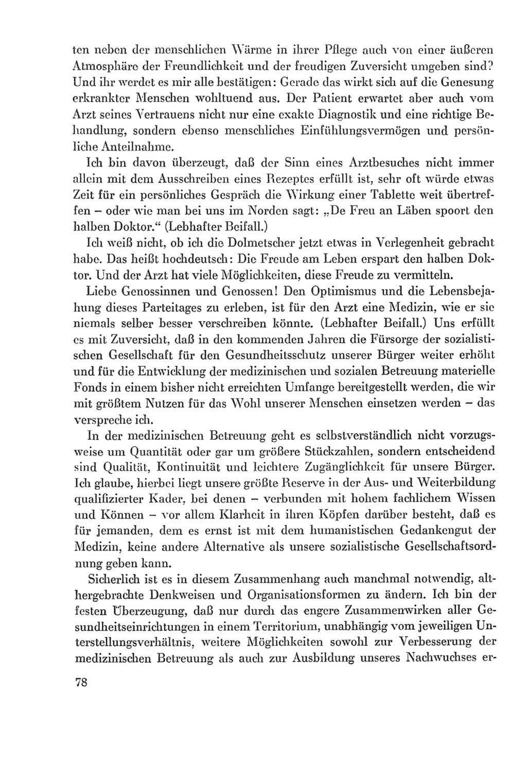 Protokoll der Verhandlungen des Ⅸ. Parteitages der Sozialistischen Einheitspartei Deutschlands (SED) [Deutsche Demokratische Republik (DDR)] 1976, Band 2, Seite 78 (Prot. Verh. Ⅸ. PT SED DDR 1976, Bd. 2, S. 78)