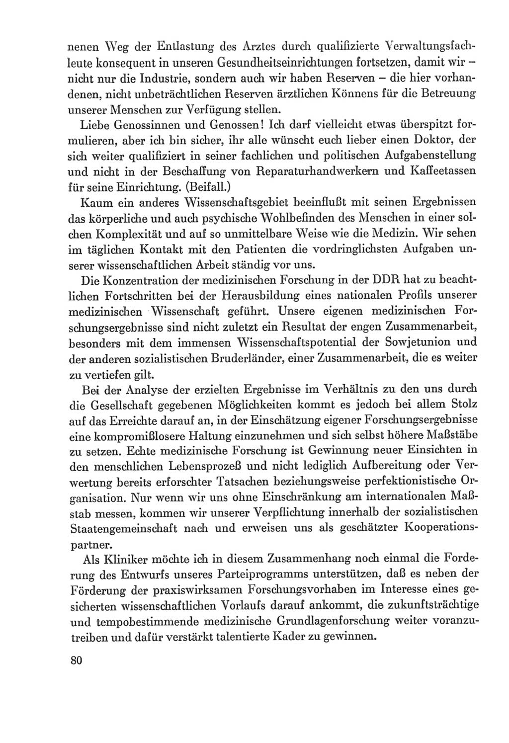 Protokoll der Verhandlungen des Ⅸ. Parteitages der Sozialistischen Einheitspartei Deutschlands (SED) [Deutsche Demokratische Republik (DDR)] 1976, Band 2, Seite 80 (Prot. Verh. Ⅸ. PT SED DDR 1976, Bd. 2, S. 80)