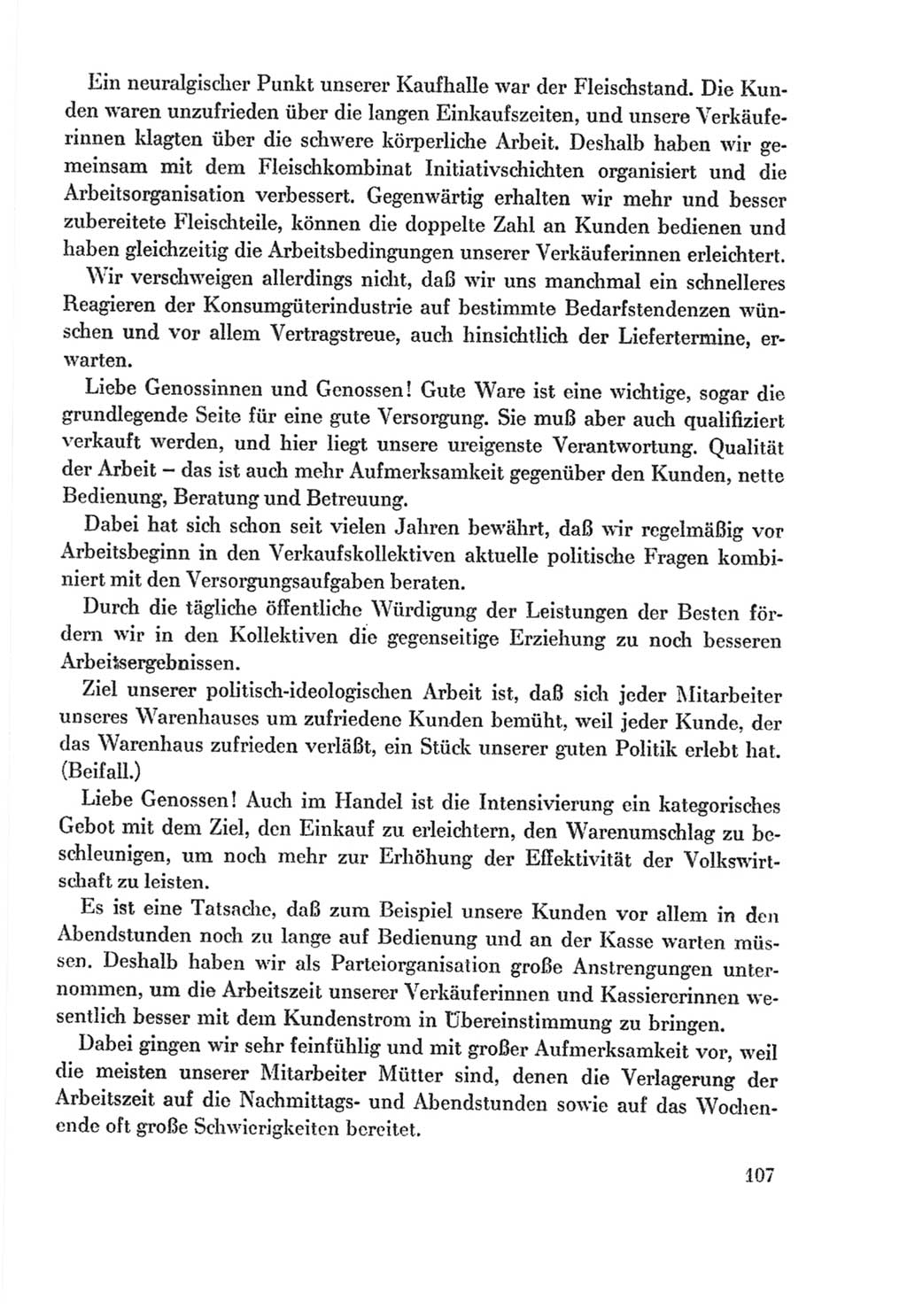 Protokoll der Verhandlungen des Ⅸ. Parteitages der Sozialistischen Einheitspartei Deutschlands (SED) [Deutsche Demokratische Republik (DDR)] 1976, Band 2, Seite 107 (Prot. Verh. Ⅸ. PT SED DDR 1976, Bd. 2, S. 107)