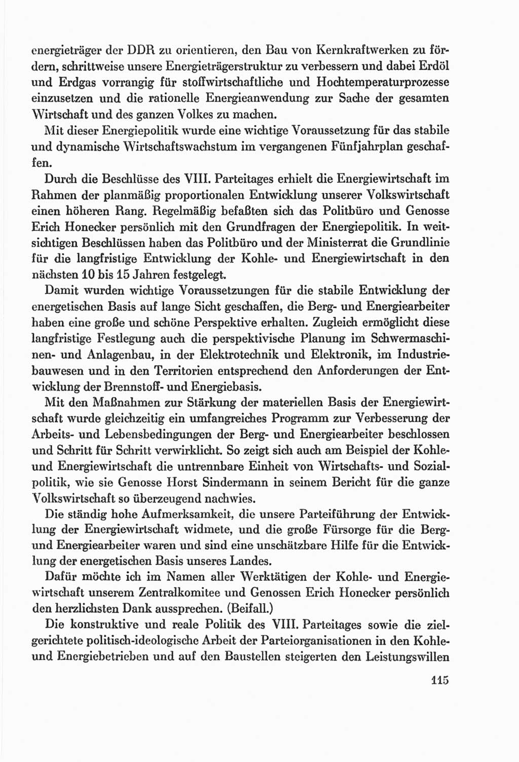Protokoll der Verhandlungen des Ⅸ. Parteitages der Sozialistischen Einheitspartei Deutschlands (SED) [Deutsche Demokratische Republik (DDR)] 1976, Band 2, Seite 115 (Prot. Verh. Ⅸ. PT SED DDR 1976, Bd. 2, S. 115)