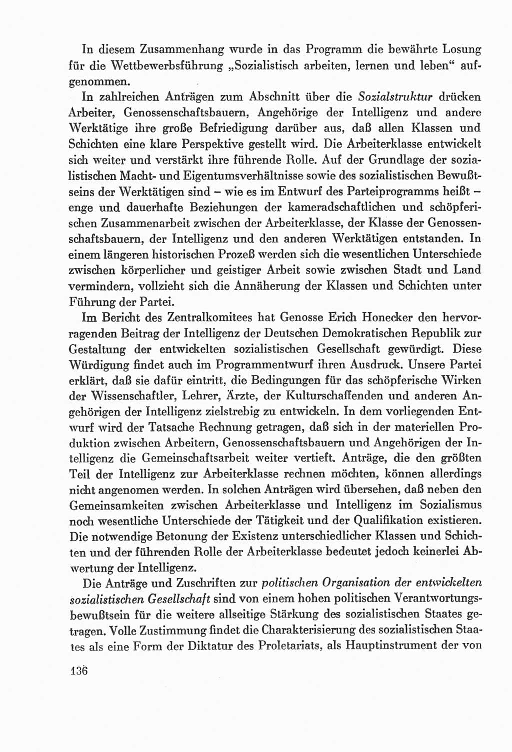 Protokoll der Verhandlungen des Ⅸ. Parteitages der Sozialistischen Einheitspartei Deutschlands (SED) [Deutsche Demokratische Republik (DDR)] 1976, Band 2, Seite 136 (Prot. Verh. Ⅸ. PT SED DDR 1976, Bd. 2, S. 136)