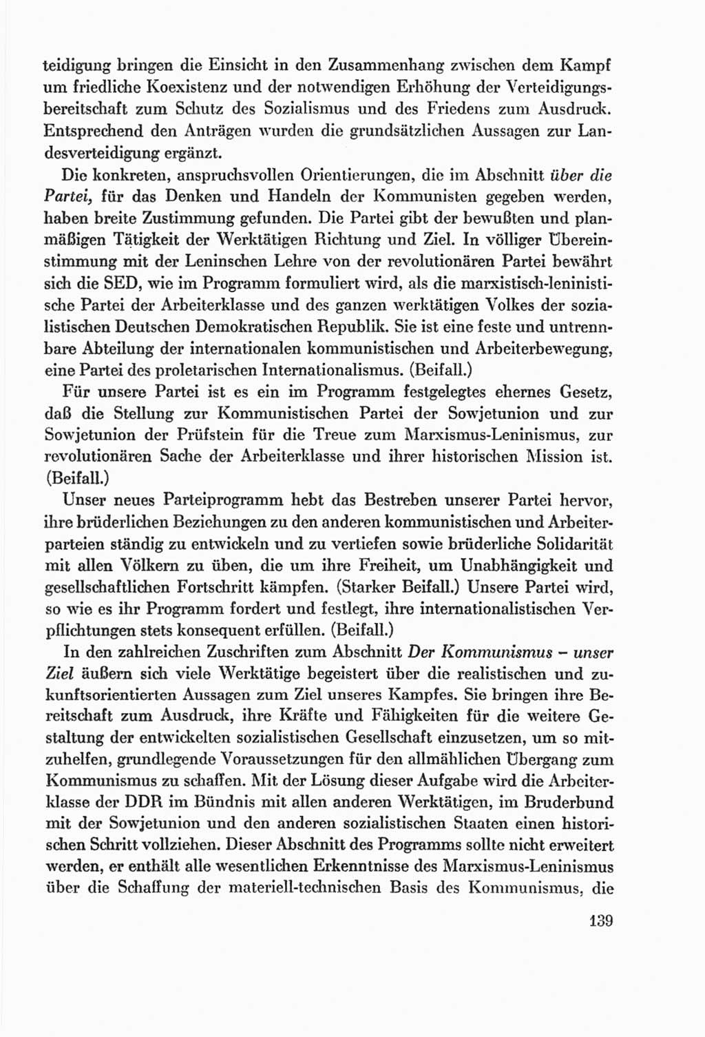 Protokoll der Verhandlungen des Ⅸ. Parteitages der Sozialistischen Einheitspartei Deutschlands (SED) [Deutsche Demokratische Republik (DDR)] 1976, Band 2, Seite 139 (Prot. Verh. Ⅸ. PT SED DDR 1976, Bd. 2, S. 139)