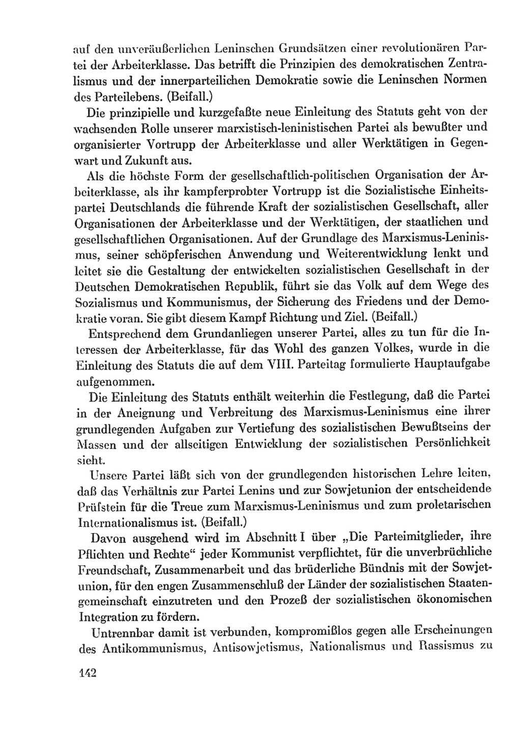 Protokoll der Verhandlungen des Ⅸ. Parteitages der Sozialistischen Einheitspartei Deutschlands (SED) [Deutsche Demokratische Republik (DDR)] 1976, Band 2, Seite 142 (Prot. Verh. Ⅸ. PT SED DDR 1976, Bd. 2, S. 142)