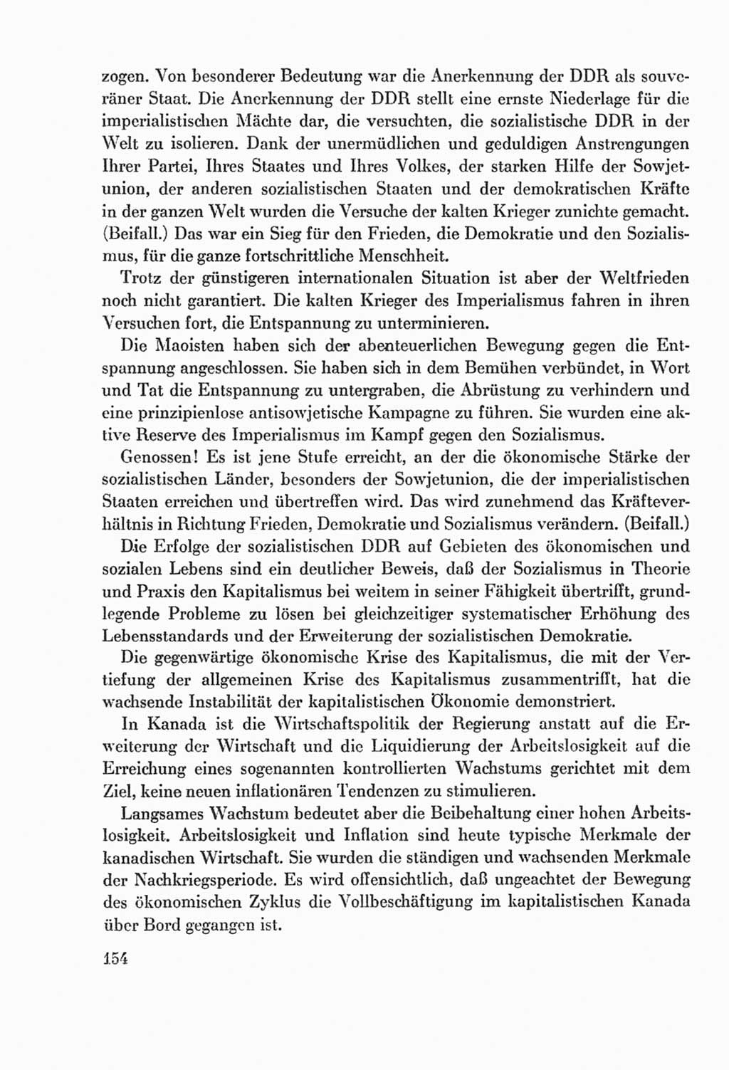 Protokoll der Verhandlungen des Ⅸ. Parteitages der Sozialistischen Einheitspartei Deutschlands (SED) [Deutsche Demokratische Republik (DDR)] 1976, Band 2, Seite 154 (Prot. Verh. Ⅸ. PT SED DDR 1976, Bd. 2, S. 154)