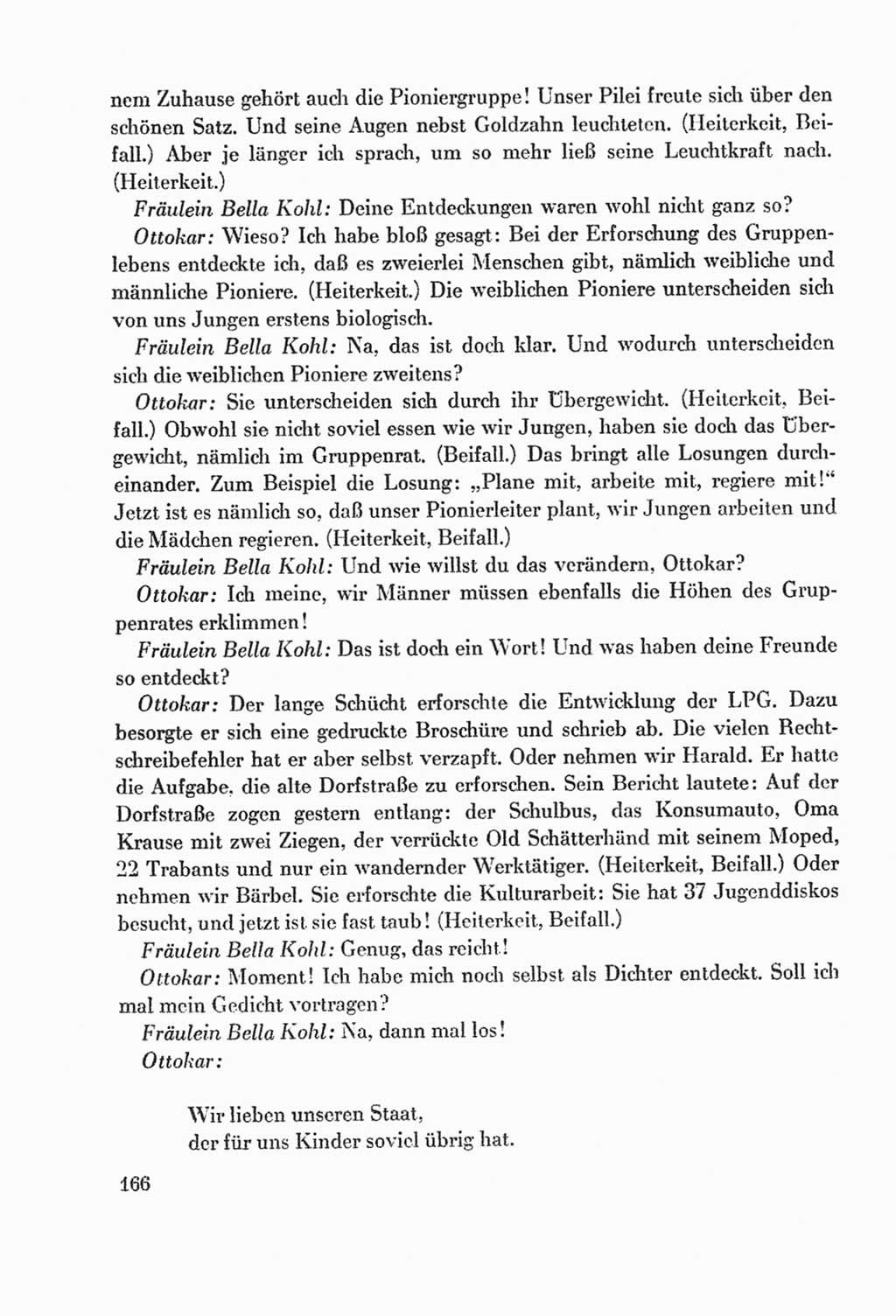 Protokoll der Verhandlungen des Ⅸ. Parteitages der Sozialistischen Einheitspartei Deutschlands (SED) [Deutsche Demokratische Republik (DDR)] 1976, Band 2, Seite 166 (Prot. Verh. Ⅸ. PT SED DDR 1976, Bd. 2, S. 166)