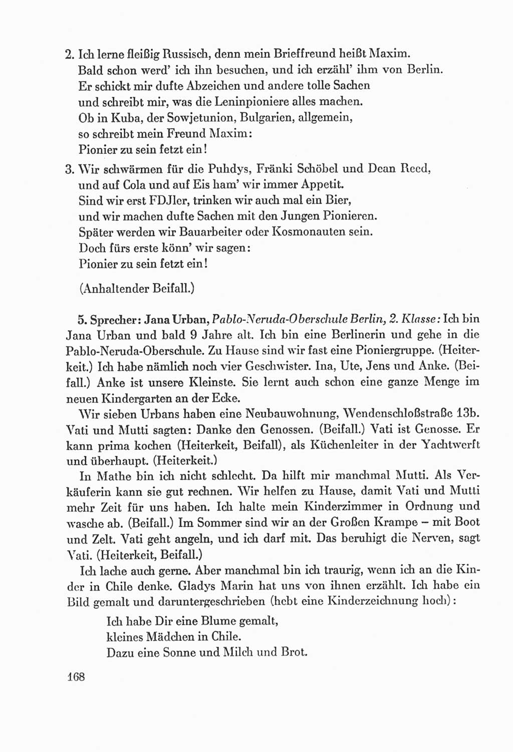 Protokoll der Verhandlungen des Ⅸ. Parteitages der Sozialistischen Einheitspartei Deutschlands (SED) [Deutsche Demokratische Republik (DDR)] 1976, Band 2, Seite 168 (Prot. Verh. Ⅸ. PT SED DDR 1976, Bd. 2, S. 168)