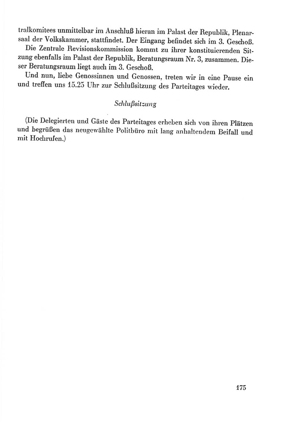 Protokoll der Verhandlungen des Ⅸ. Parteitages der Sozialistischen Einheitspartei Deutschlands (SED) [Deutsche Demokratische Republik (DDR)] 1976, Band 2, Seite 175 (Prot. Verh. Ⅸ. PT SED DDR 1976, Bd. 2, S. 175)