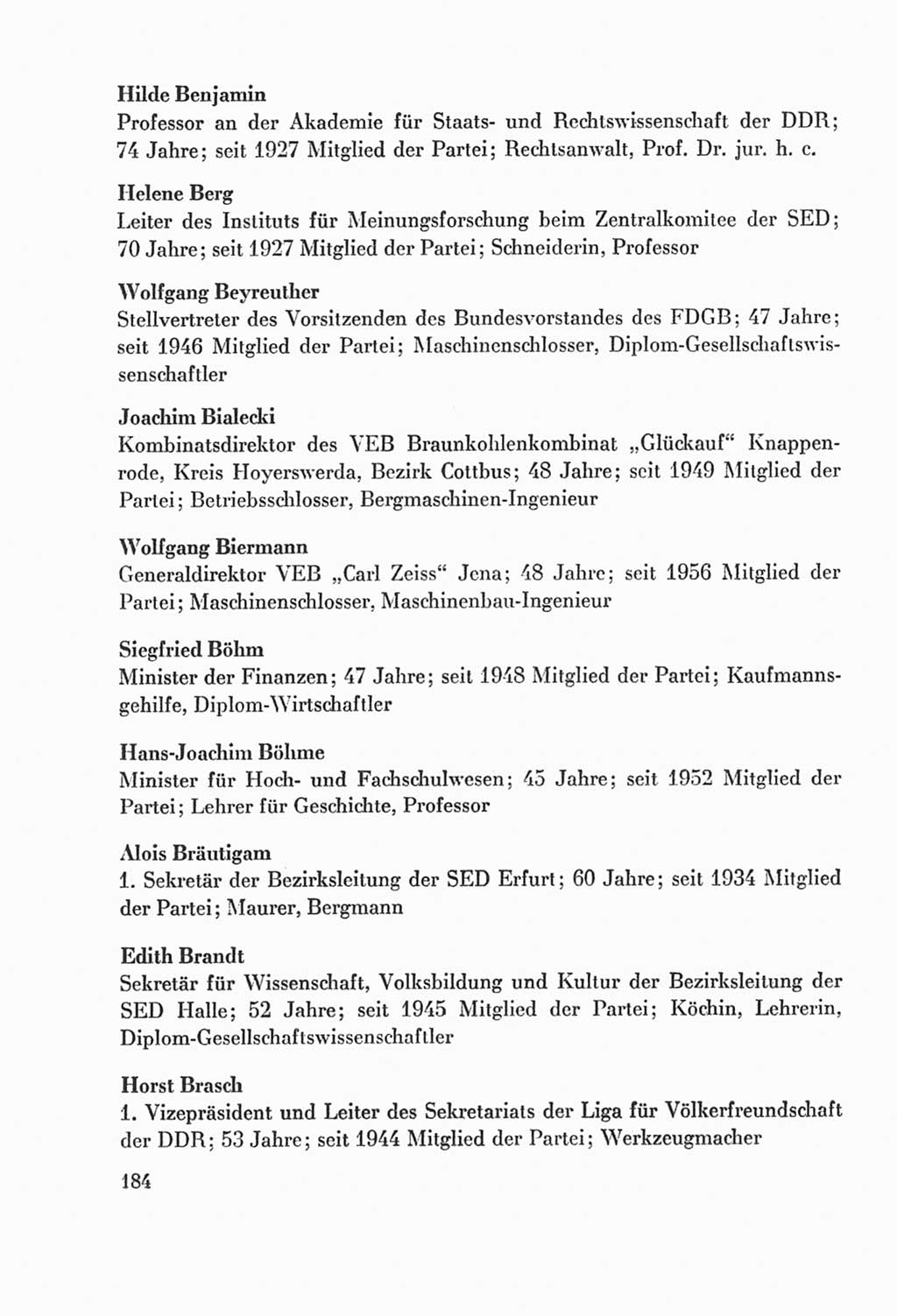 Protokoll der Verhandlungen des Ⅸ. Parteitages der Sozialistischen Einheitspartei Deutschlands (SED) [Deutsche Demokratische Republik (DDR)] 1976, Band 2, Seite 184 (Prot. Verh. Ⅸ. PT SED DDR 1976, Bd. 2, S. 184)