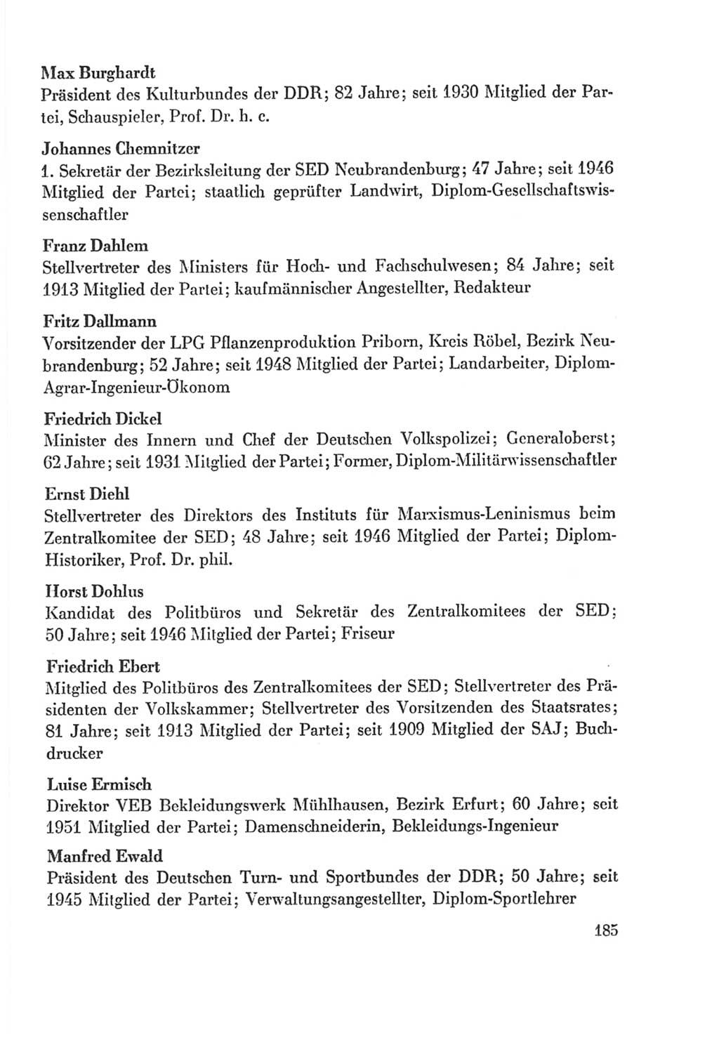 Protokoll der Verhandlungen des Ⅸ. Parteitages der Sozialistischen Einheitspartei Deutschlands (SED) [Deutsche Demokratische Republik (DDR)] 1976, Band 2, Seite 185 (Prot. Verh. Ⅸ. PT SED DDR 1976, Bd. 2, S. 185)