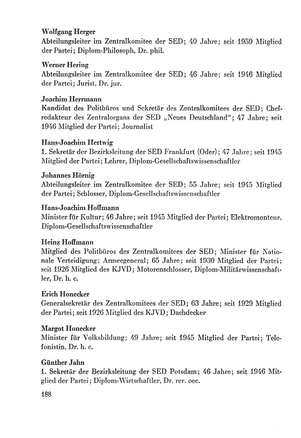 Protokoll der Verhandlungen des Ⅸ. Parteitages der Sozialistischen Einheitspartei Deutschlands (SED) [Deutsche Demokratische Republik (DDR)] 1976, Band 2, Seite 188 (Prot. Verh. Ⅸ. PT SED DDR 1976, Bd. 2, S. 188)