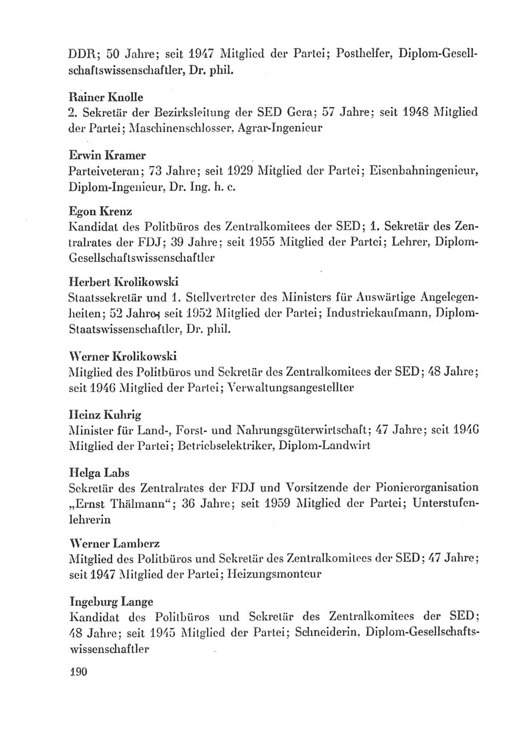 Protokoll der Verhandlungen des Ⅸ. Parteitages der Sozialistischen Einheitspartei Deutschlands (SED) [Deutsche Demokratische Republik (DDR)] 1976, Band 2, Seite 190 (Prot. Verh. Ⅸ. PT SED DDR 1976, Bd. 2, S. 190)
