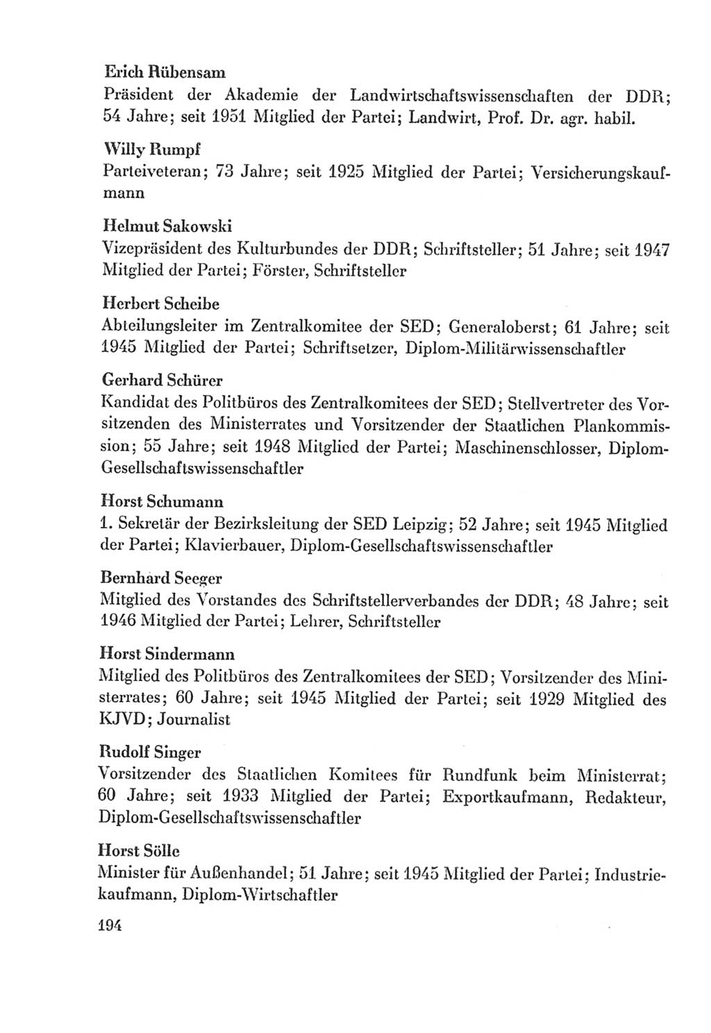 Protokoll der Verhandlungen des Ⅸ. Parteitages der Sozialistischen Einheitspartei Deutschlands (SED) [Deutsche Demokratische Republik (DDR)] 1976, Band 2, Seite 194 (Prot. Verh. Ⅸ. PT SED DDR 1976, Bd. 2, S. 194)