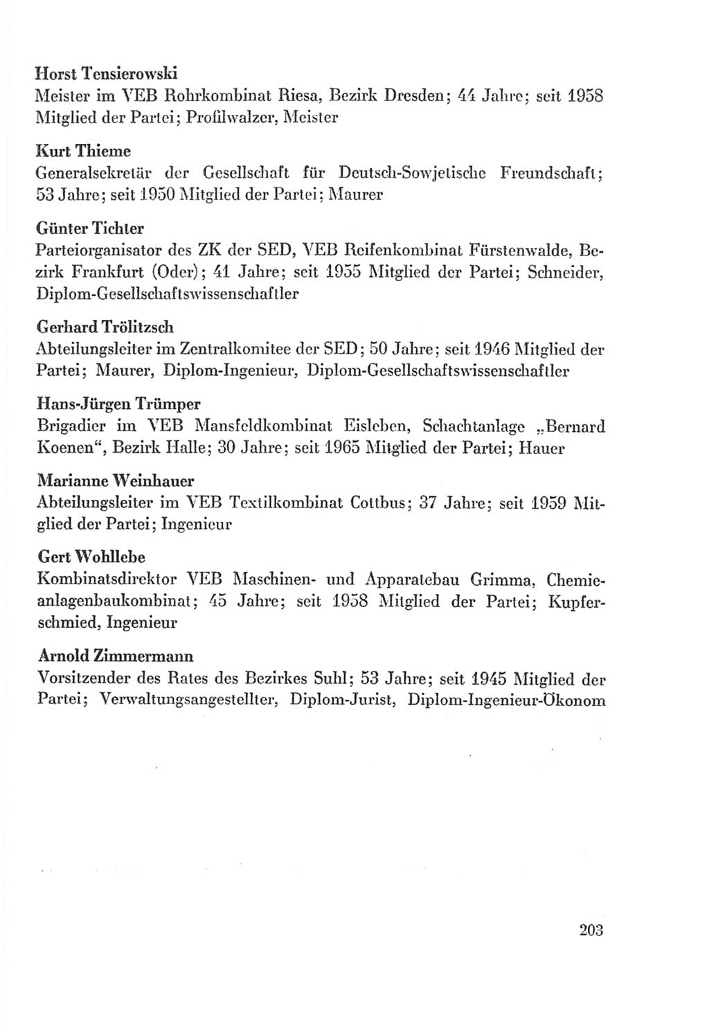 Protokoll der Verhandlungen des Ⅸ. Parteitages der Sozialistischen Einheitspartei Deutschlands (SED) [Deutsche Demokratische Republik (DDR)] 1976, Band 2, Seite 203 (Prot. Verh. Ⅸ. PT SED DDR 1976, Bd. 2, S. 203)