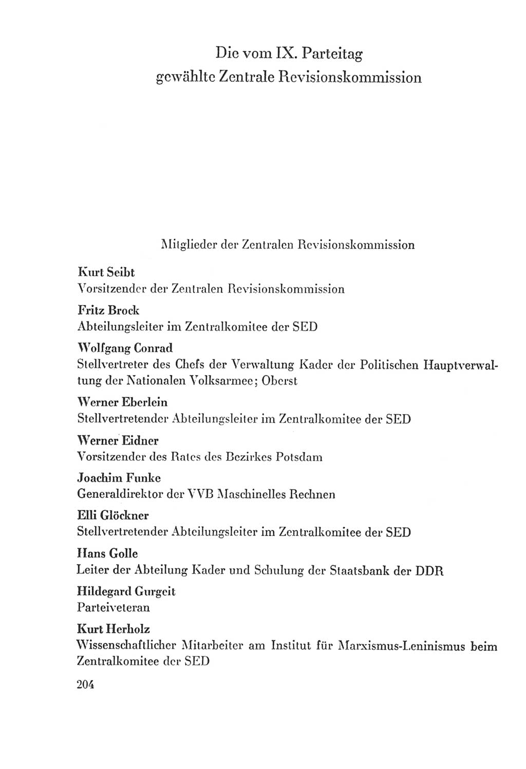 Protokoll der Verhandlungen des Ⅸ. Parteitages der Sozialistischen Einheitspartei Deutschlands (SED) [Deutsche Demokratische Republik (DDR)] 1976, Band 2, Seite 204 (Prot. Verh. Ⅸ. PT SED DDR 1976, Bd. 2, S. 204)