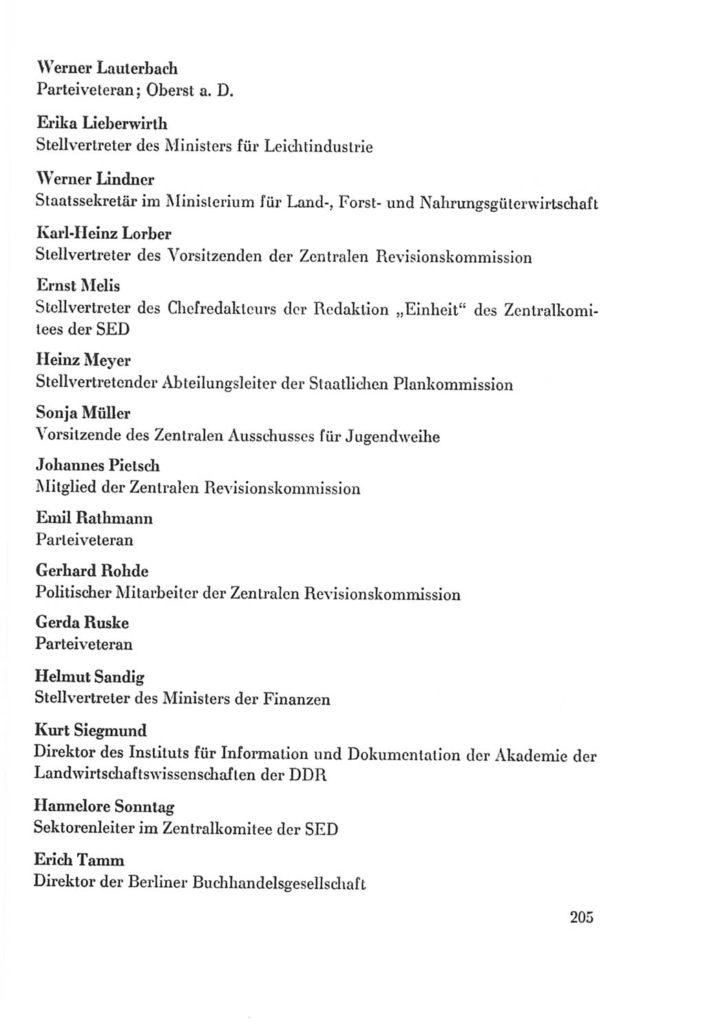 Protokoll der Verhandlungen des Ⅸ. Parteitages der Sozialistischen Einheitspartei Deutschlands (SED) [Deutsche Demokratische Republik (DDR)] 1976, Band 2, Seite 205 (Prot. Verh. Ⅸ. PT SED DDR 1976, Bd. 2, S. 205)