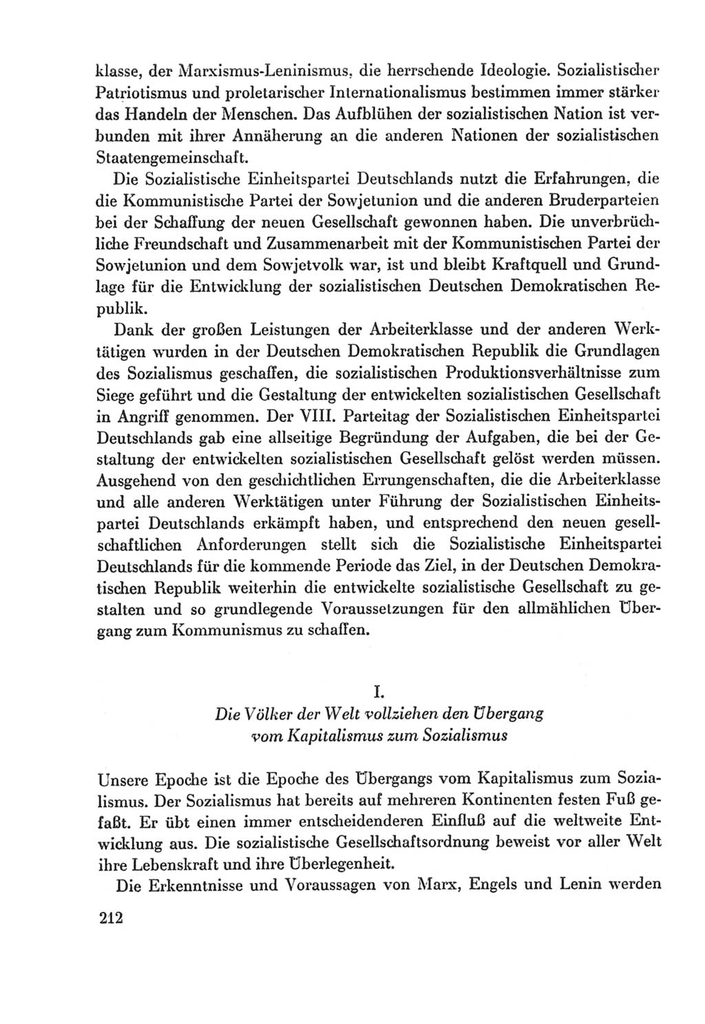 Protokoll der Verhandlungen des Ⅸ. Parteitages der Sozialistischen Einheitspartei Deutschlands (SED) [Deutsche Demokratische Republik (DDR)] 1976, Band 2, Seite 212 (Prot. Verh. Ⅸ. PT SED DDR 1976, Bd. 2, S. 212)