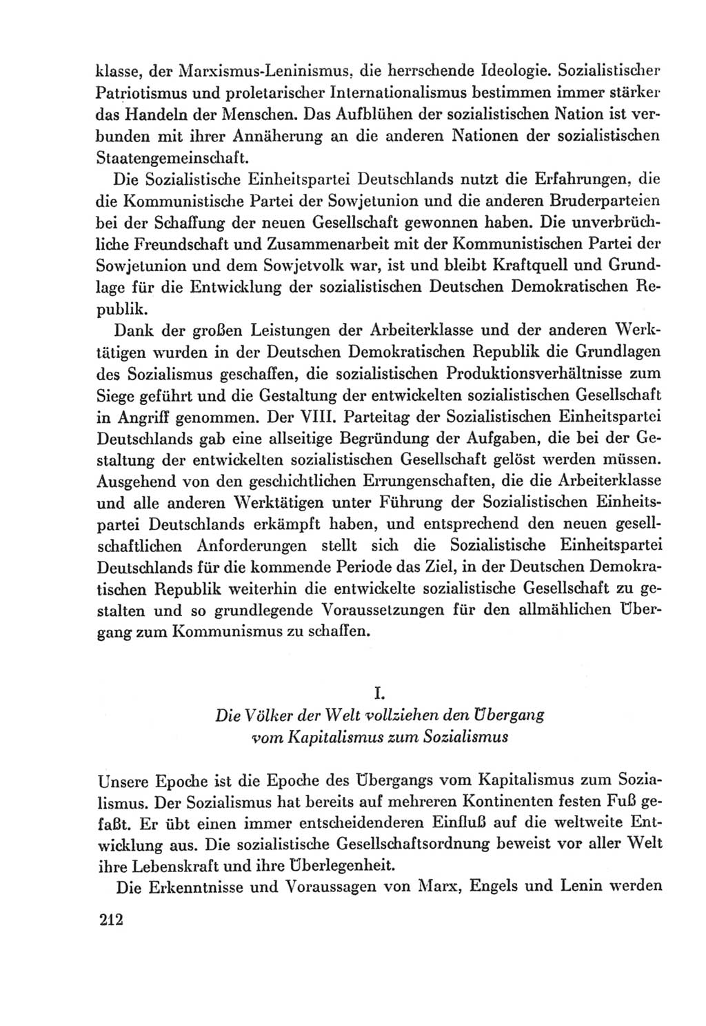 Protokoll der Verhandlungen des Ⅸ. Parteitages der Sozialistischen Einheitspartei Deutschlands (SED) [Deutsche Demokratische Republik (DDR)] 1976, Band 2, Seite 212 (Prot. Verh. Ⅸ. PT SED DDR 1976, Bd. 2, S. 212)