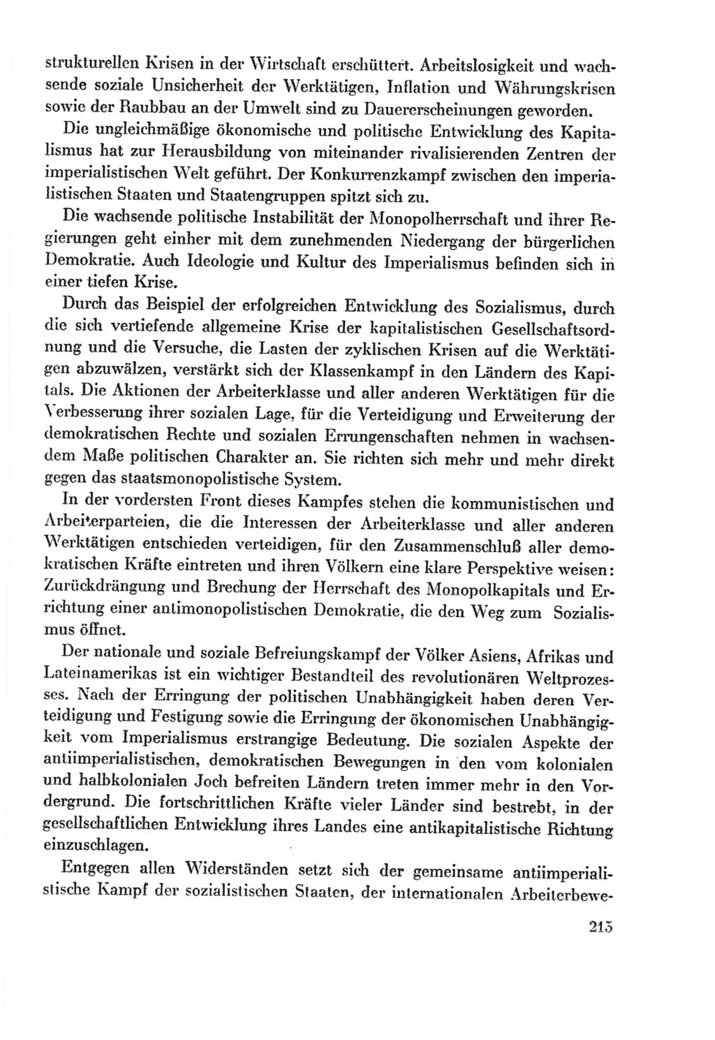 Protokoll der Verhandlungen des Ⅸ. Parteitages der Sozialistischen Einheitspartei Deutschlands (SED) [Deutsche Demokratische Republik (DDR)] 1976, Band 2, Seite 215 (Prot. Verh. Ⅸ. PT SED DDR 1976, Bd. 2, S. 215)
