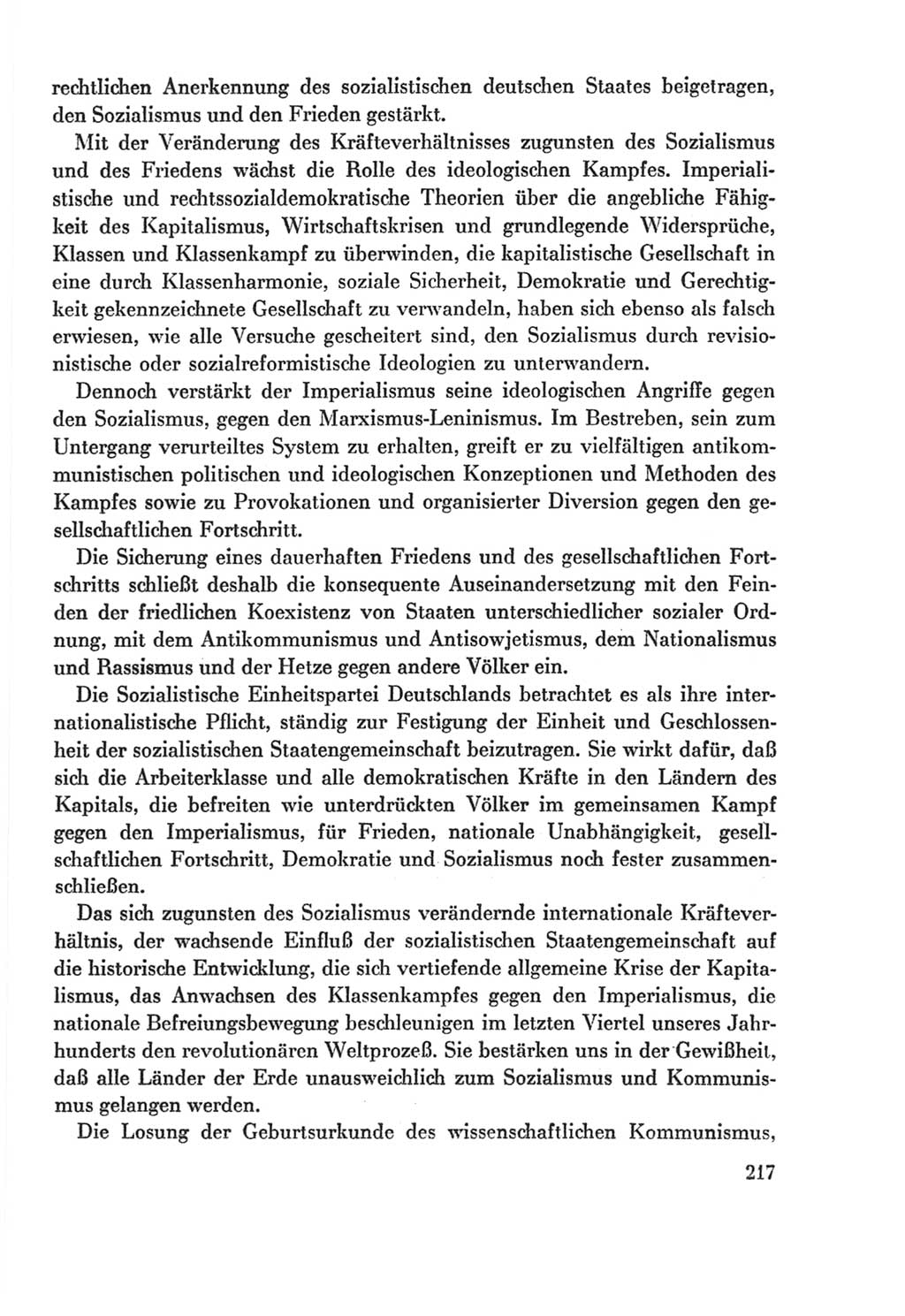 Protokoll der Verhandlungen des Ⅸ. Parteitages der Sozialistischen Einheitspartei Deutschlands (SED) [Deutsche Demokratische Republik (DDR)] 1976, Band 2, Seite 217 (Prot. Verh. Ⅸ. PT SED DDR 1976, Bd. 2, S. 217)