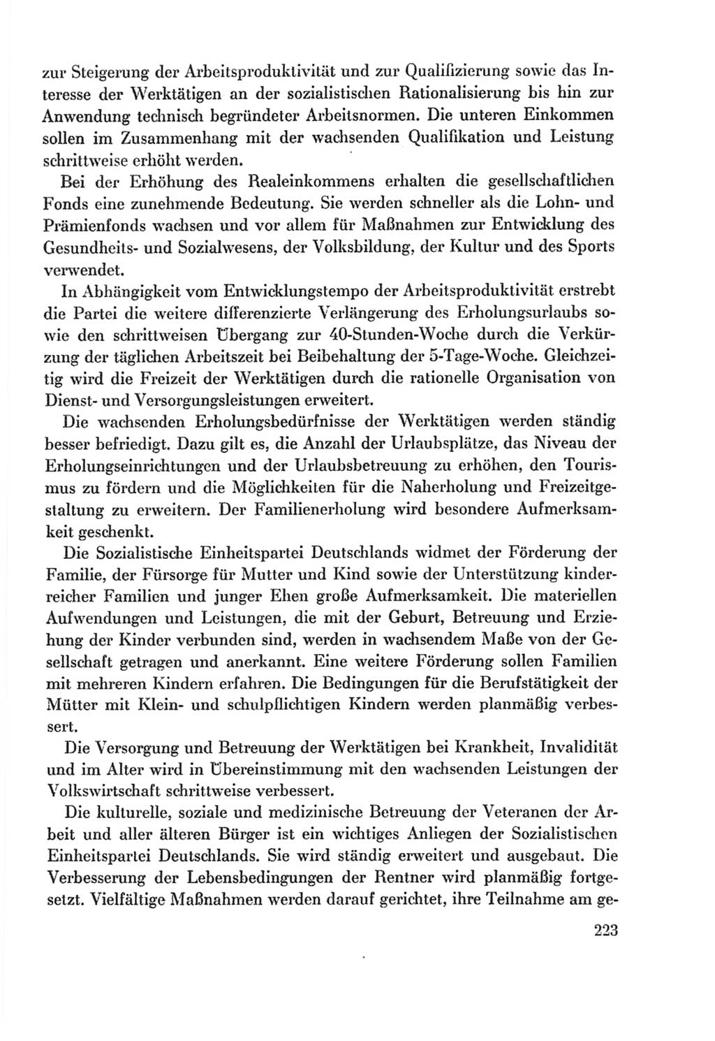 Protokoll der Verhandlungen des Ⅸ. Parteitages der Sozialistischen Einheitspartei Deutschlands (SED) [Deutsche Demokratische Republik (DDR)] 1976, Band 2, Seite 223 (Prot. Verh. Ⅸ. PT SED DDR 1976, Bd. 2, S. 223)