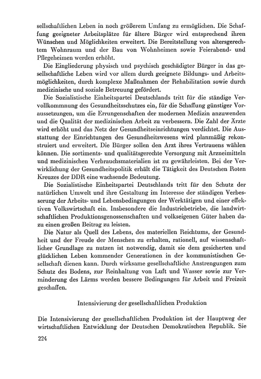 Protokoll der Verhandlungen des Ⅸ. Parteitages der Sozialistischen Einheitspartei Deutschlands (SED) [Deutsche Demokratische Republik (DDR)] 1976, Band 2, Seite 224 (Prot. Verh. Ⅸ. PT SED DDR 1976, Bd. 2, S. 224)