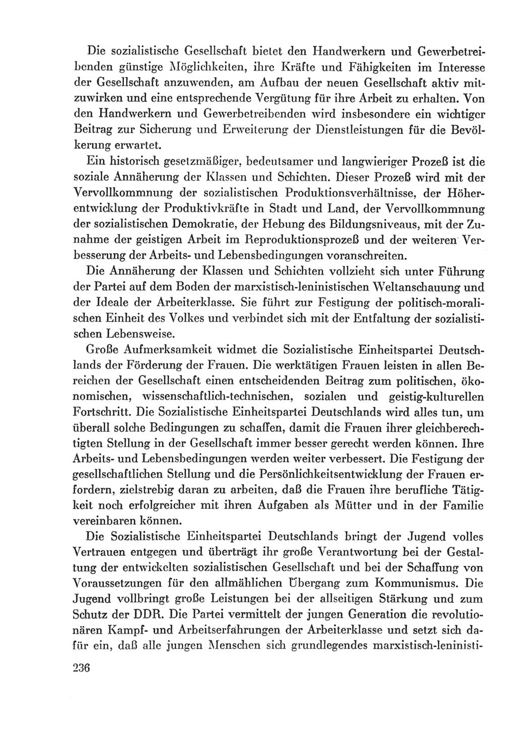 Protokoll der Verhandlungen des Ⅸ. Parteitages der Sozialistischen Einheitspartei Deutschlands (SED) [Deutsche Demokratische Republik (DDR)] 1976, Band 2, Seite 236 (Prot. Verh. Ⅸ. PT SED DDR 1976, Bd. 2, S. 236)