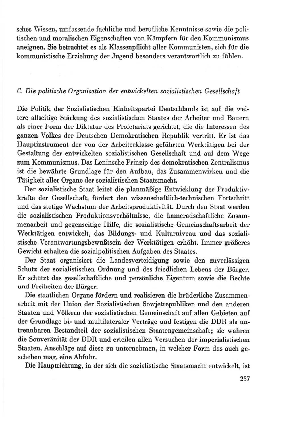 Protokoll der Verhandlungen des Ⅸ. Parteitages der Sozialistischen Einheitspartei Deutschlands (SED) [Deutsche Demokratische Republik (DDR)] 1976, Band 2, Seite 237 (Prot. Verh. Ⅸ. PT SED DDR 1976, Bd. 2, S. 237)