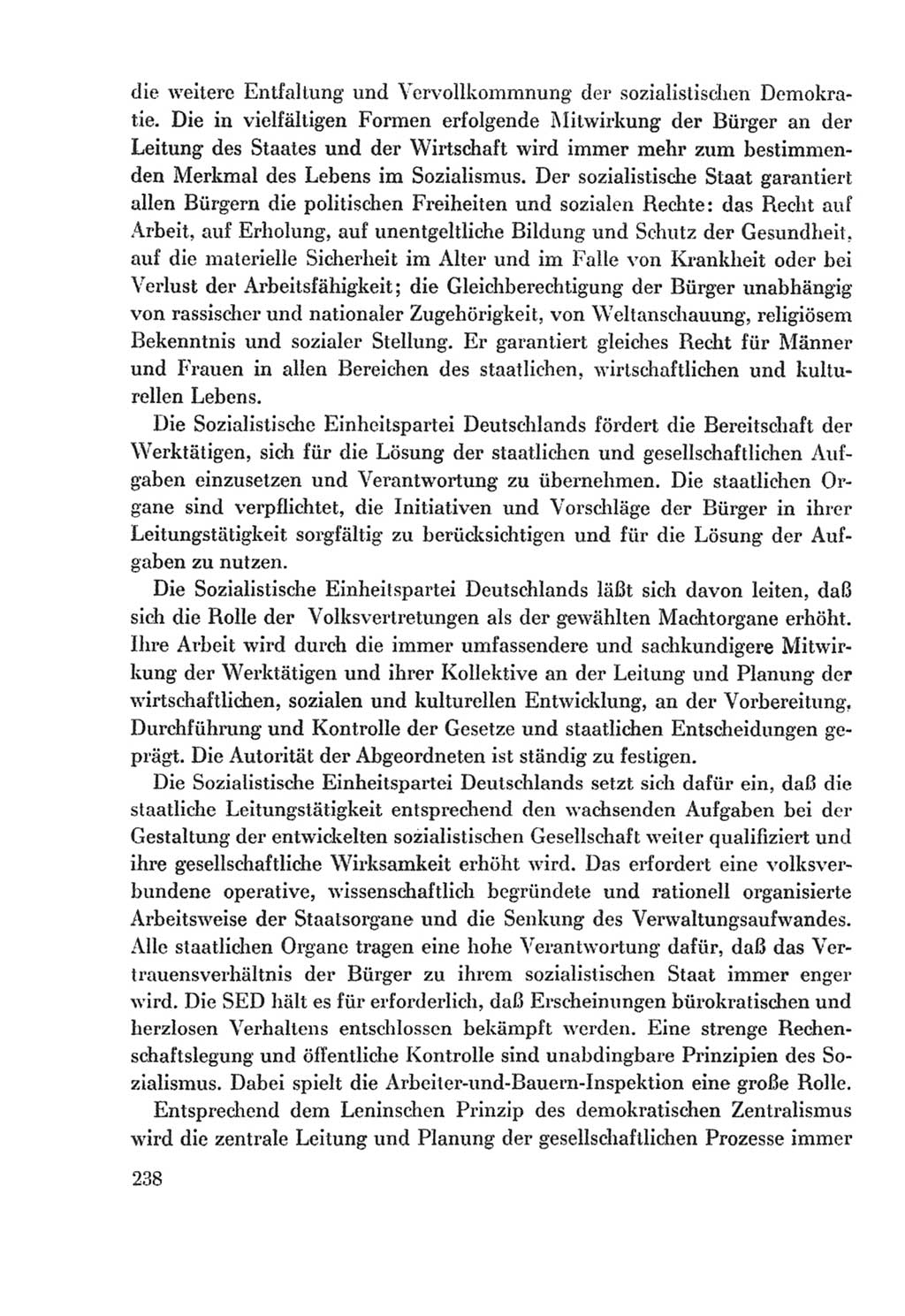 Protokoll der Verhandlungen des Ⅸ. Parteitages der Sozialistischen Einheitspartei Deutschlands (SED) [Deutsche Demokratische Republik (DDR)] 1976, Band 2, Seite 238 (Prot. Verh. Ⅸ. PT SED DDR 1976, Bd. 2, S. 238)