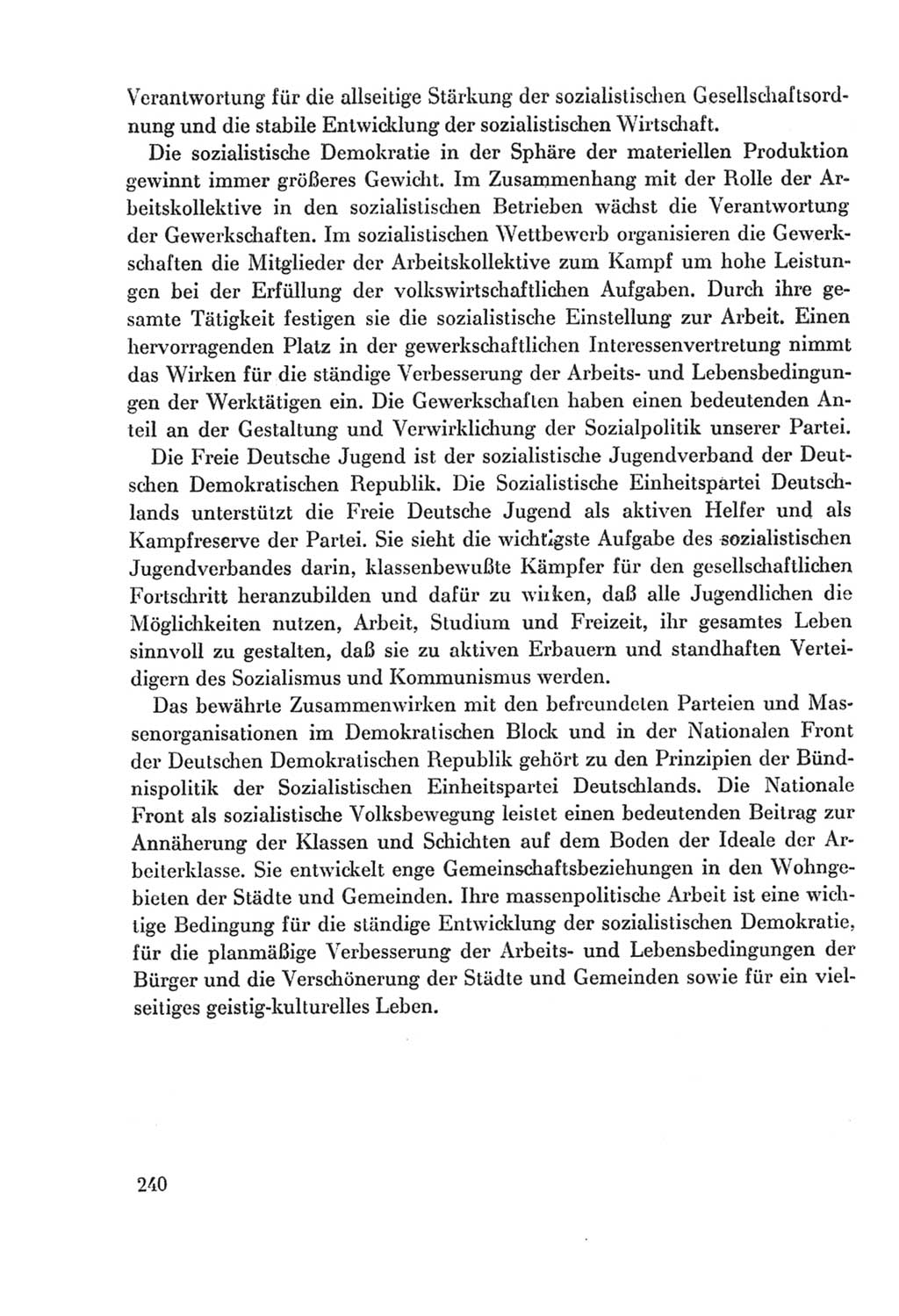 Protokoll der Verhandlungen des Ⅸ. Parteitages der Sozialistischen Einheitspartei Deutschlands (SED) [Deutsche Demokratische Republik (DDR)] 1976, Band 2, Seite 240 (Prot. Verh. Ⅸ. PT SED DDR 1976, Bd. 2, S. 240)