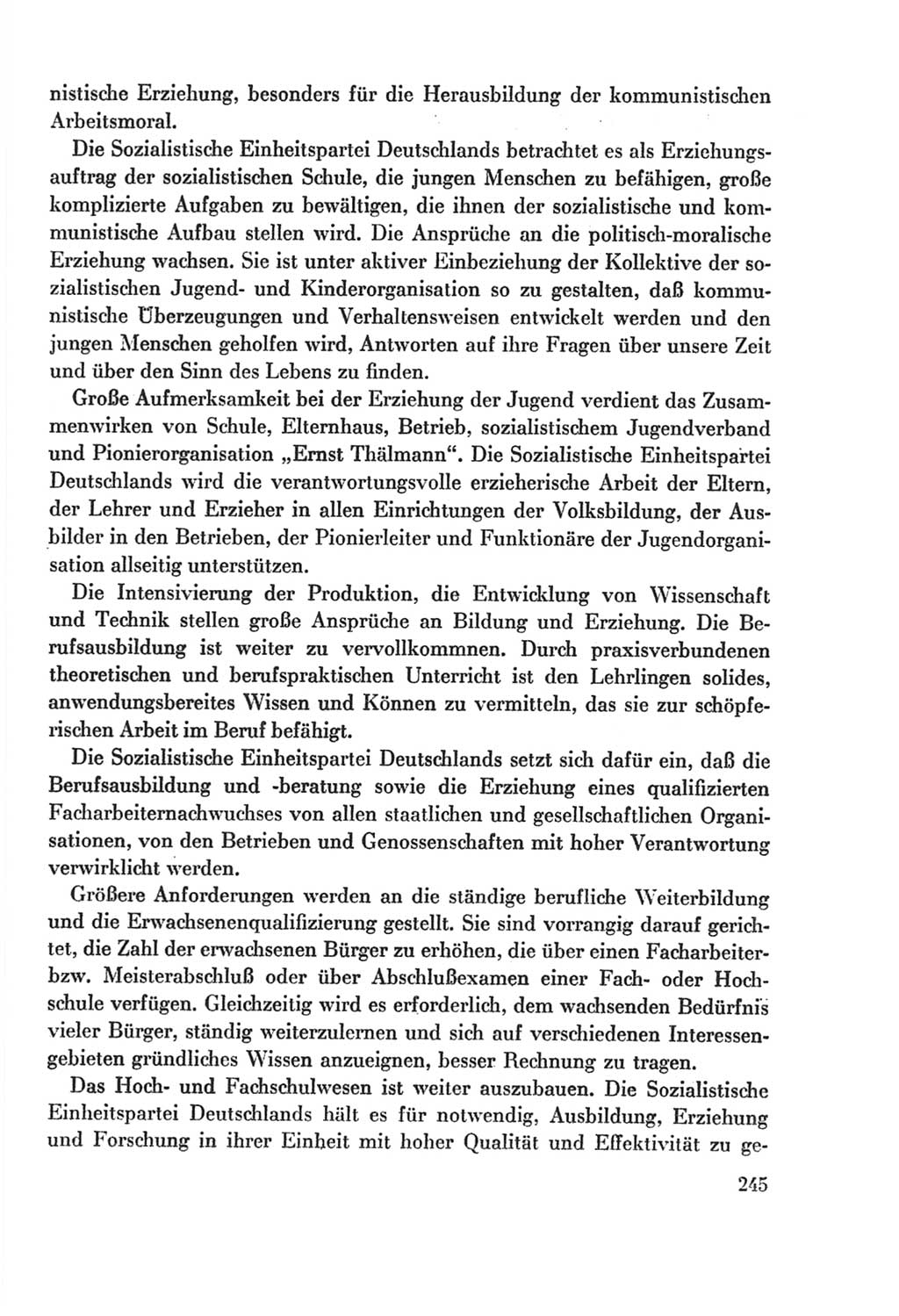 Protokoll der Verhandlungen des Ⅸ. Parteitages der Sozialistischen Einheitspartei Deutschlands (SED) [Deutsche Demokratische Republik (DDR)] 1976, Band 2, Seite 245 (Prot. Verh. Ⅸ. PT SED DDR 1976, Bd. 2, S. 245)