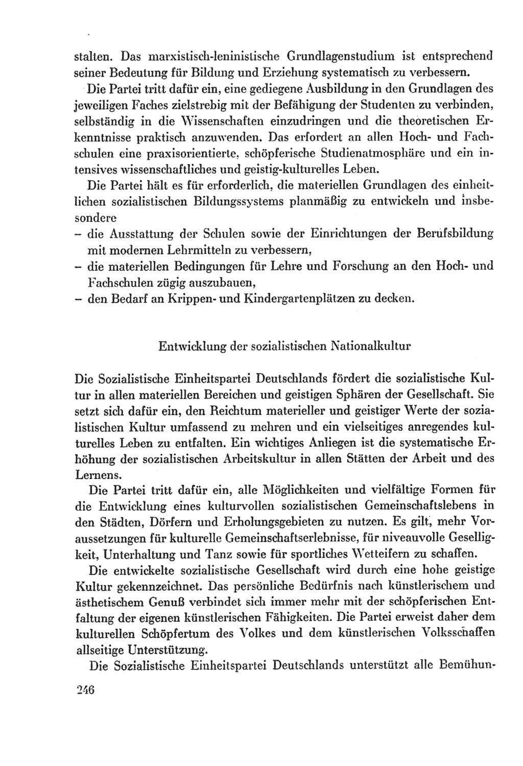 Protokoll der Verhandlungen des Ⅸ. Parteitages der Sozialistischen Einheitspartei Deutschlands (SED) [Deutsche Demokratische Republik (DDR)] 1976, Band 2, Seite 246 (Prot. Verh. Ⅸ. PT SED DDR 1976, Bd. 2, S. 246)