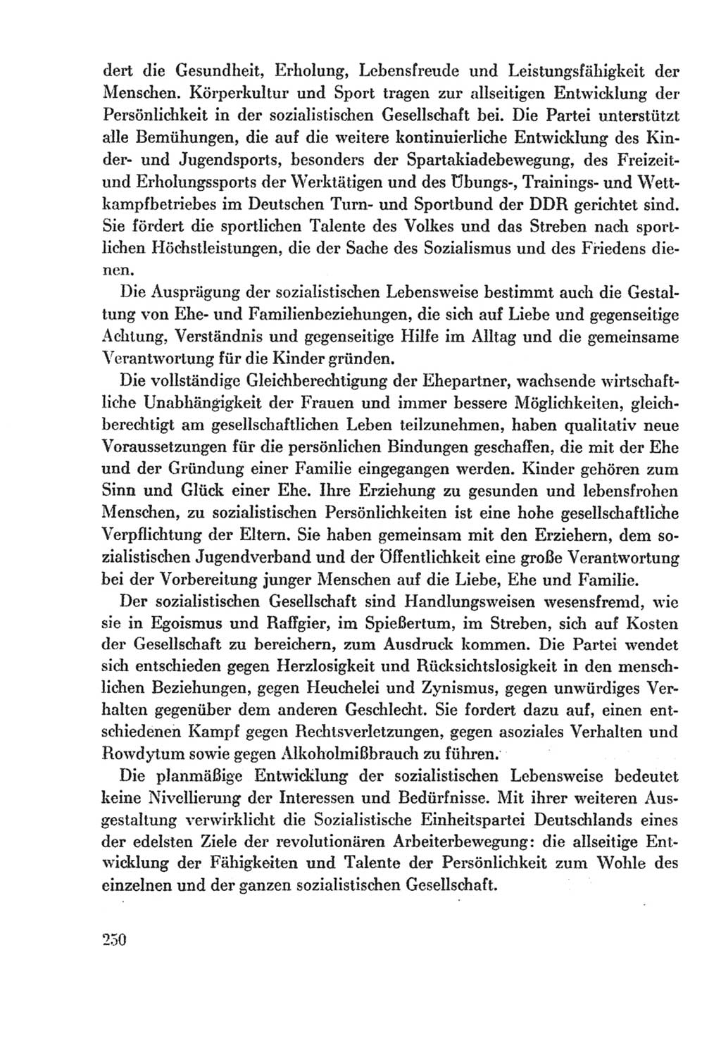 Protokoll der Verhandlungen des Ⅸ. Parteitages der Sozialistischen Einheitspartei Deutschlands (SED) [Deutsche Demokratische Republik (DDR)] 1976, Band 2, Seite 250 (Prot. Verh. Ⅸ. PT SED DDR 1976, Bd. 2, S. 250)