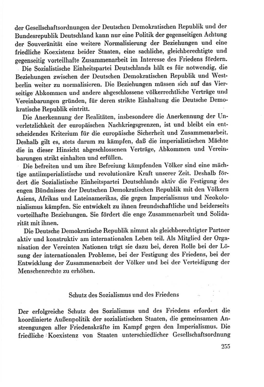 Protokoll der Verhandlungen des Ⅸ. Parteitages der Sozialistischen Einheitspartei Deutschlands (SED) [Deutsche Demokratische Republik (DDR)] 1976, Band 2, Seite 255 (Prot. Verh. Ⅸ. PT SED DDR 1976, Bd. 2, S. 255)