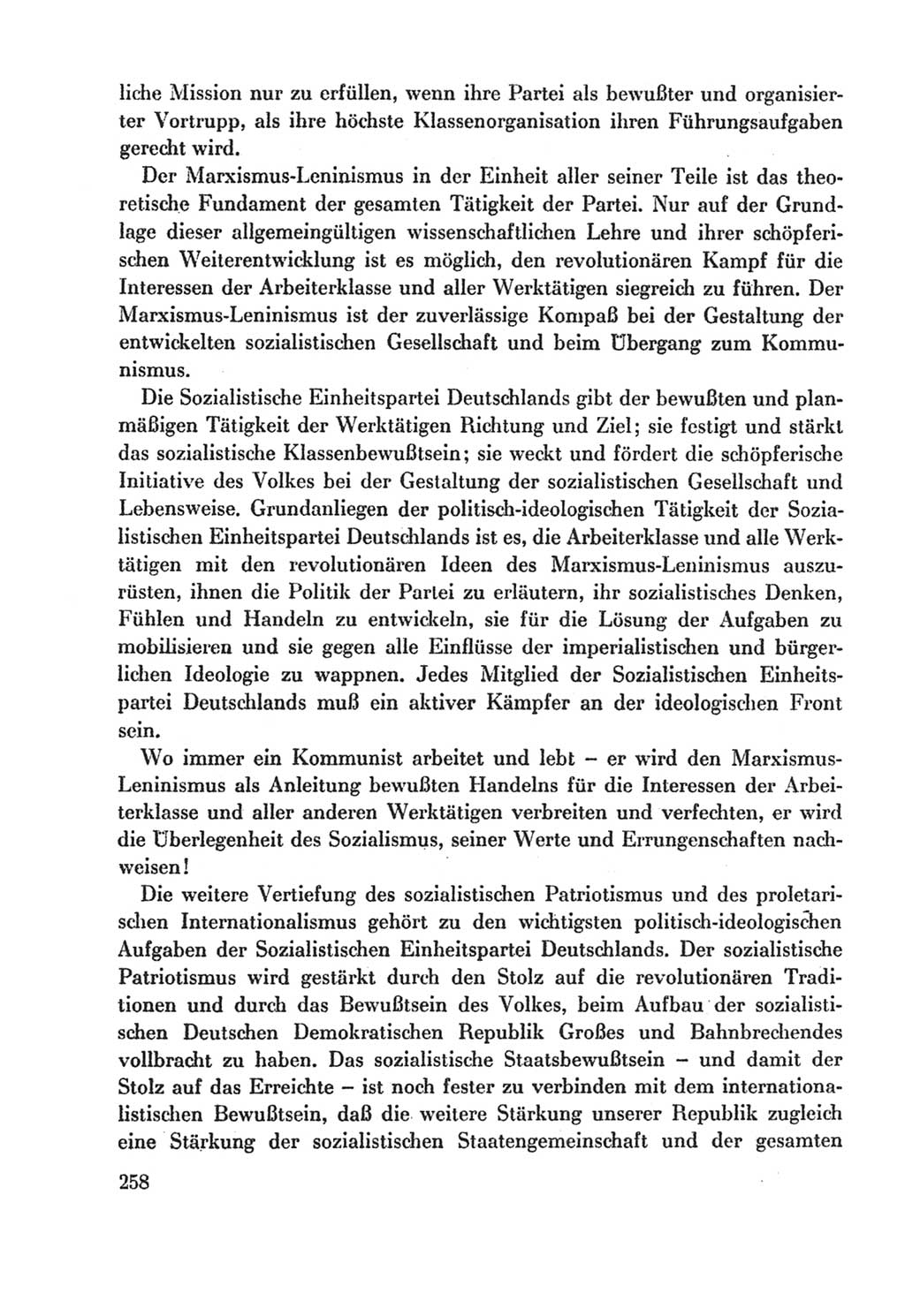 Protokoll der Verhandlungen des Ⅸ. Parteitages der Sozialistischen Einheitspartei Deutschlands (SED) [Deutsche Demokratische Republik (DDR)] 1976, Band 2, Seite 258 (Prot. Verh. Ⅸ. PT SED DDR 1976, Bd. 2, S. 258)