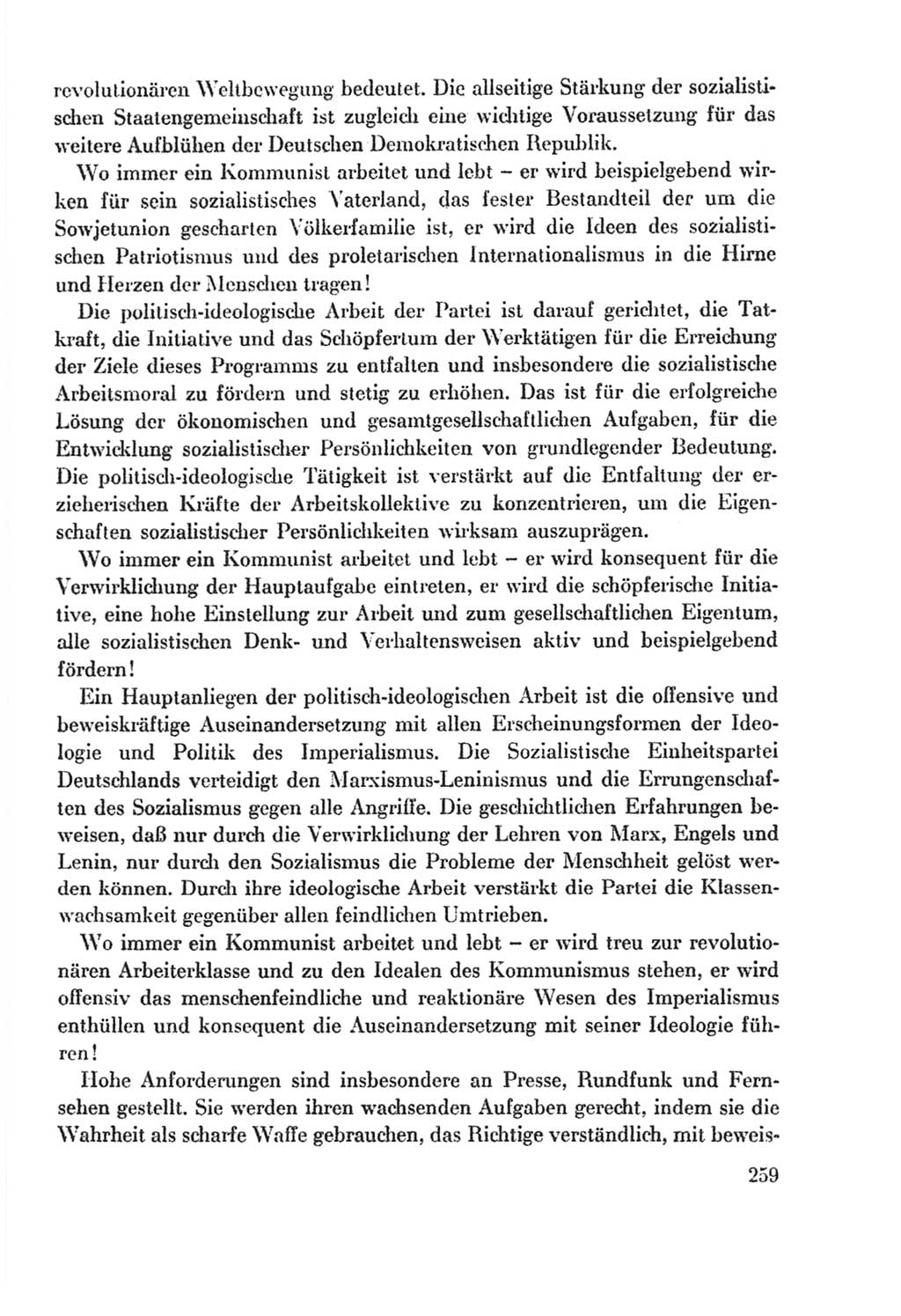 Protokoll der Verhandlungen des Ⅸ. Parteitages der Sozialistischen Einheitspartei Deutschlands (SED) [Deutsche Demokratische Republik (DDR)] 1976, Band 2, Seite 259 (Prot. Verh. Ⅸ. PT SED DDR 1976, Bd. 2, S. 259)