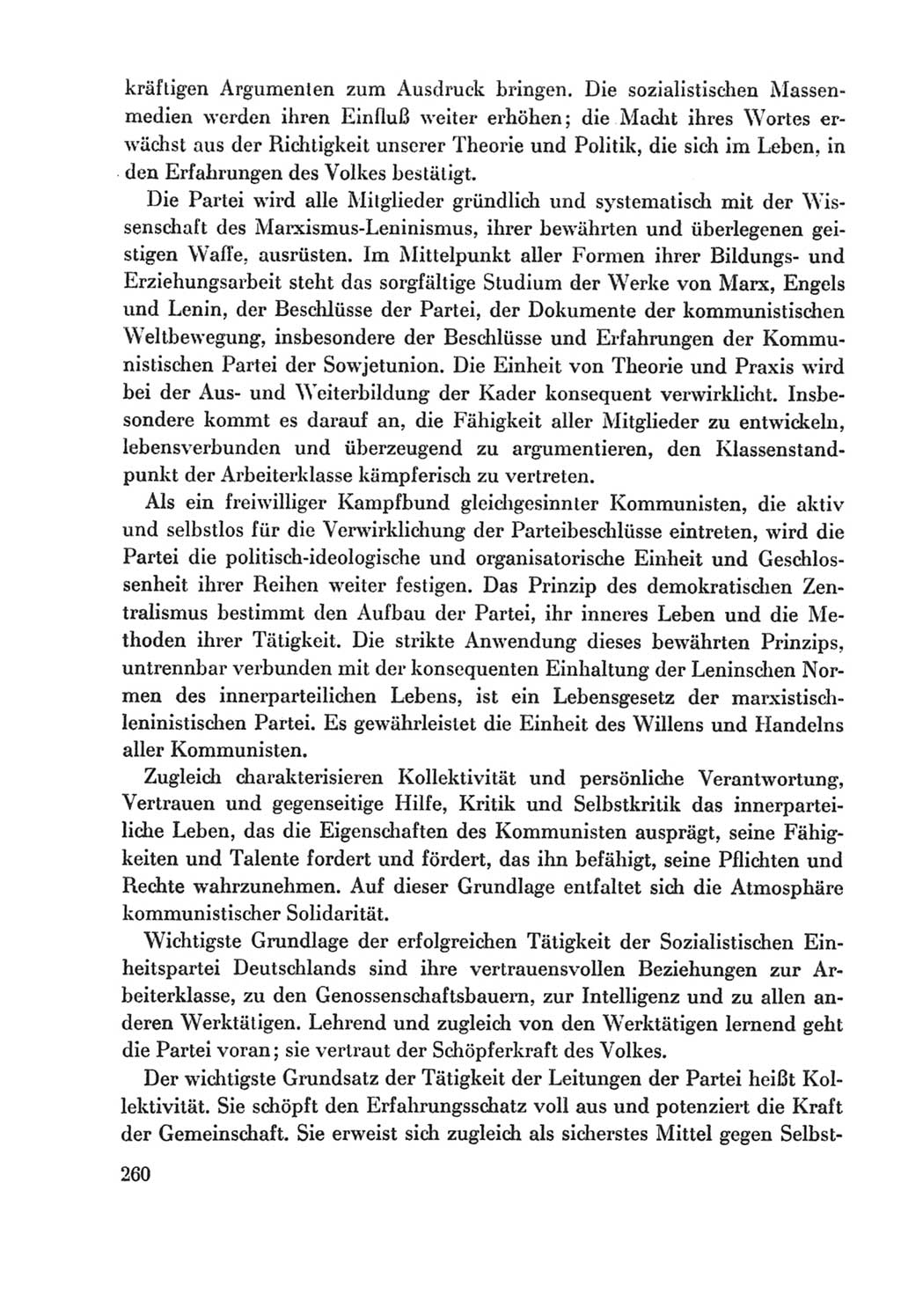 Protokoll der Verhandlungen des Ⅸ. Parteitages der Sozialistischen Einheitspartei Deutschlands (SED) [Deutsche Demokratische Republik (DDR)] 1976, Band 2, Seite 260 (Prot. Verh. Ⅸ. PT SED DDR 1976, Bd. 2, S. 260)