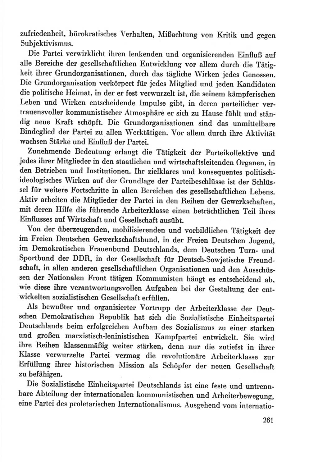 Protokoll der Verhandlungen des Ⅸ. Parteitages der Sozialistischen Einheitspartei Deutschlands (SED) [Deutsche Demokratische Republik (DDR)] 1976, Band 2, Seite 261 (Prot. Verh. Ⅸ. PT SED DDR 1976, Bd. 2, S. 261)
