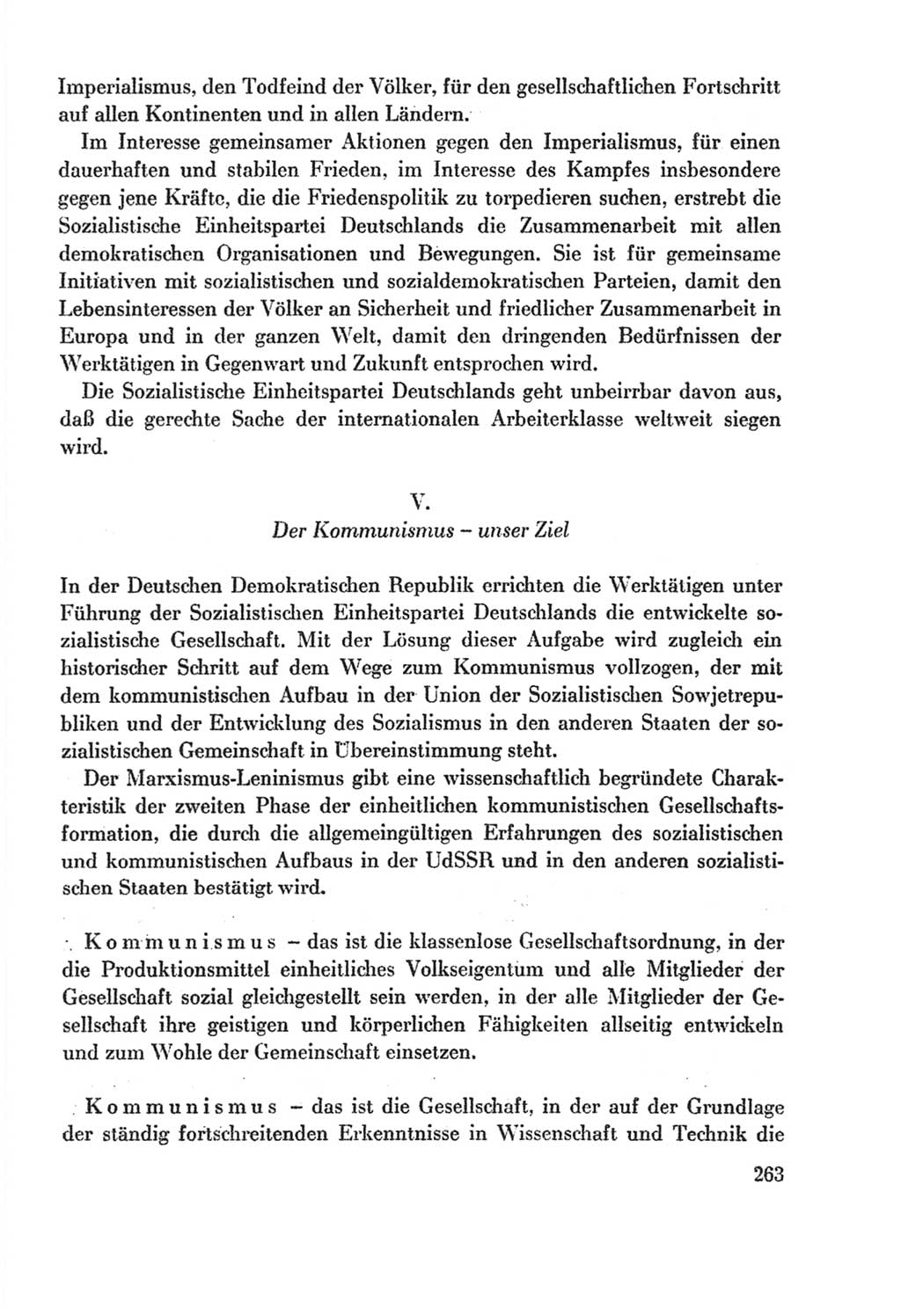 Protokoll der Verhandlungen des Ⅸ. Parteitages der Sozialistischen Einheitspartei Deutschlands (SED) [Deutsche Demokratische Republik (DDR)] 1976, Band 2, Seite 263 (Prot. Verh. Ⅸ. PT SED DDR 1976, Bd. 2, S. 263)