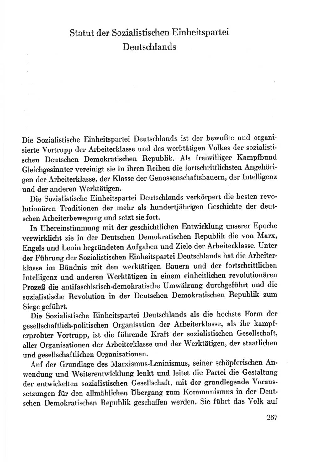 Protokoll der Verhandlungen des Ⅸ. Parteitages der Sozialistischen Einheitspartei Deutschlands (SED) [Deutsche Demokratische Republik (DDR)] 1976, Band 2, Seite 267 (Prot. Verh. Ⅸ. PT SED DDR 1976, Bd. 2, S. 267)