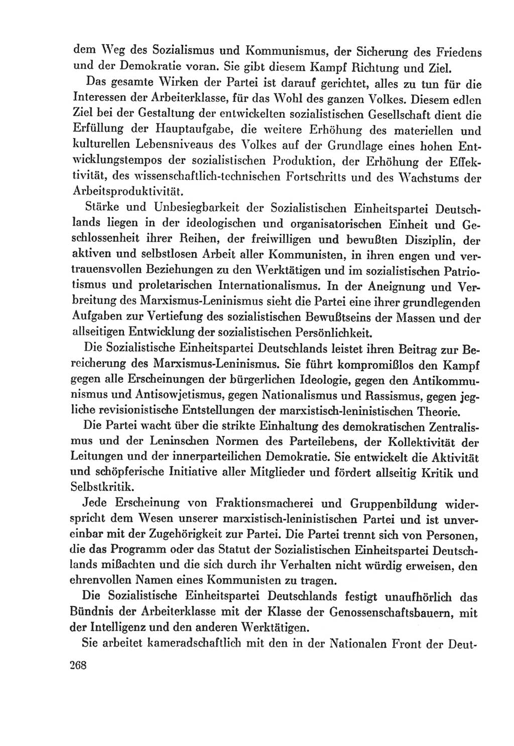 Protokoll der Verhandlungen des Ⅸ. Parteitages der Sozialistischen Einheitspartei Deutschlands (SED) [Deutsche Demokratische Republik (DDR)] 1976, Band 2, Seite 268 (Prot. Verh. Ⅸ. PT SED DDR 1976, Bd. 2, S. 268)