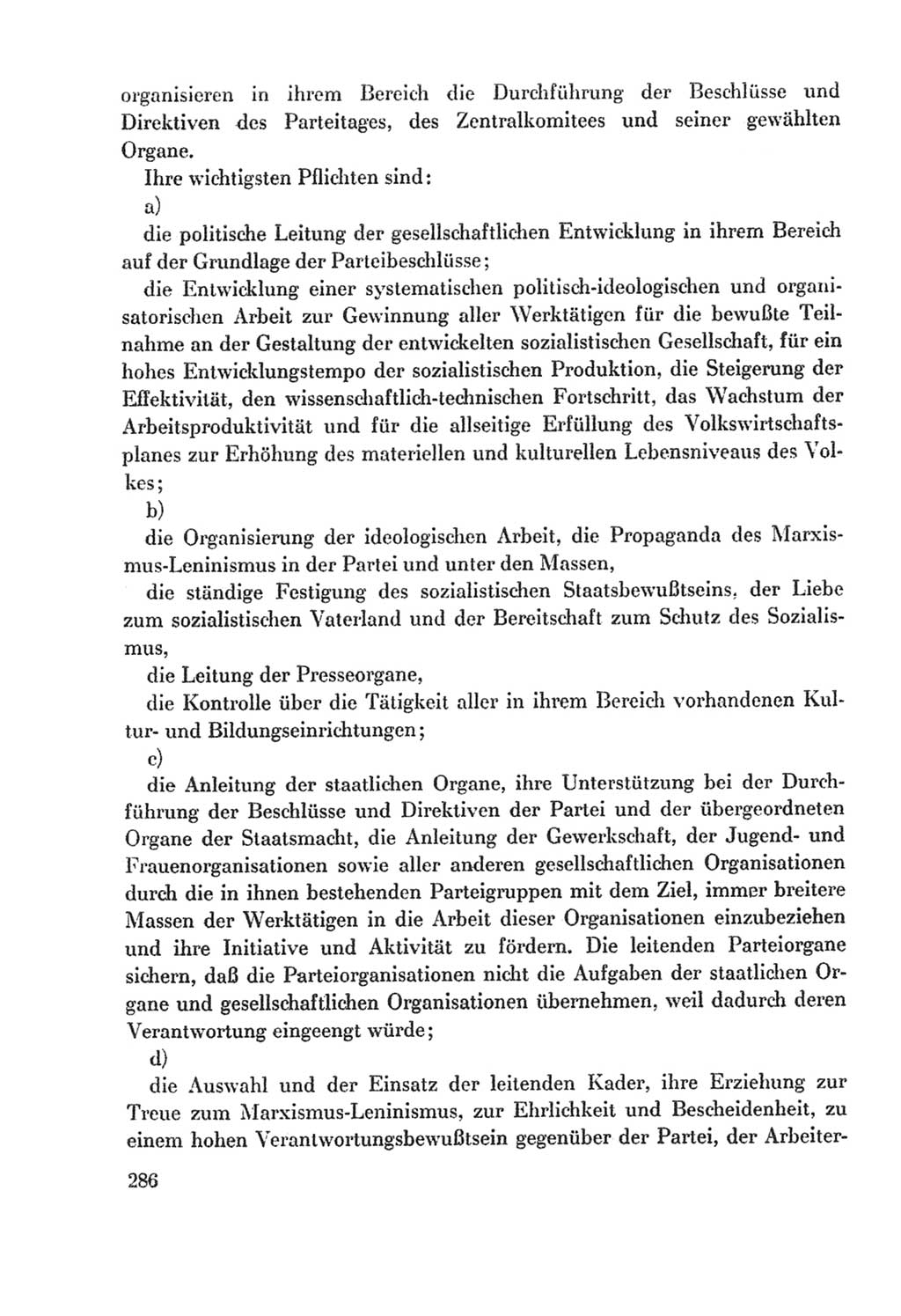 Protokoll der Verhandlungen des Ⅸ. Parteitages der Sozialistischen Einheitspartei Deutschlands (SED) [Deutsche Demokratische Republik (DDR)] 1976, Band 2, Seite 286 (Prot. Verh. Ⅸ. PT SED DDR 1976, Bd. 2, S. 286)