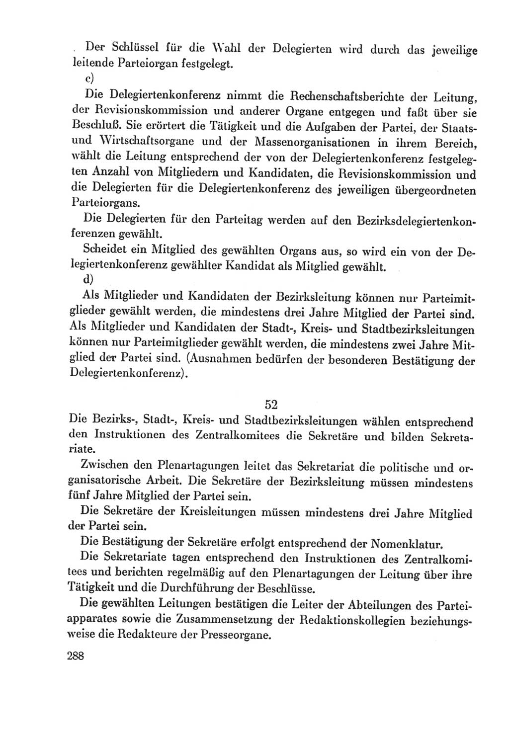 Protokoll der Verhandlungen des Ⅸ. Parteitages der Sozialistischen Einheitspartei Deutschlands (SED) [Deutsche Demokratische Republik (DDR)] 1976, Band 2, Seite 288 (Prot. Verh. Ⅸ. PT SED DDR 1976, Bd. 2, S. 288)