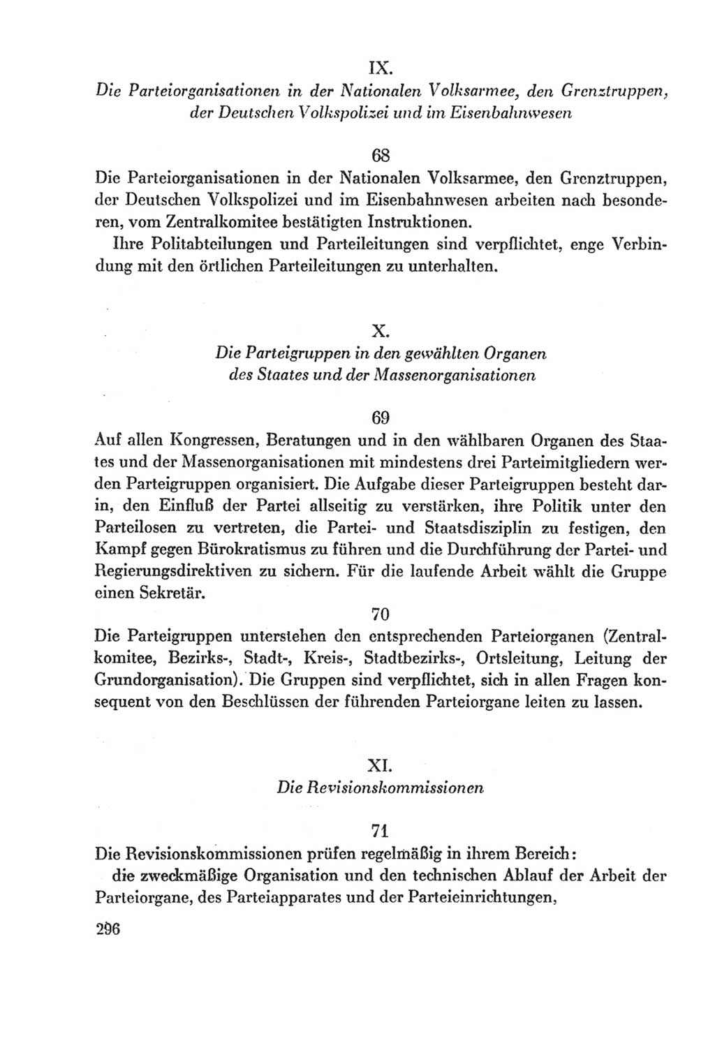 Protokoll der Verhandlungen des Ⅸ. Parteitages der Sozialistischen Einheitspartei Deutschlands (SED) [Deutsche Demokratische Republik (DDR)] 1976, Band 2, Seite 296 (Prot. Verh. Ⅸ. PT SED DDR 1976, Bd. 2, S. 296)