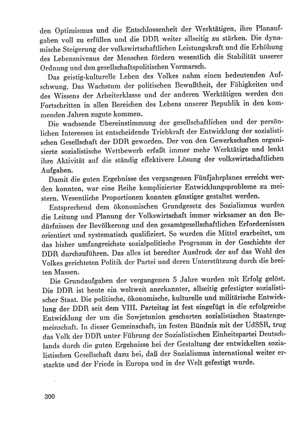 Protokoll der Verhandlungen des Ⅸ. Parteitages der Sozialistischen Einheitspartei Deutschlands (SED) [Deutsche Demokratische Republik (DDR)] 1976, Band 2, Seite 300 (Prot. Verh. Ⅸ. PT SED DDR 1976, Bd. 2, S. 300)