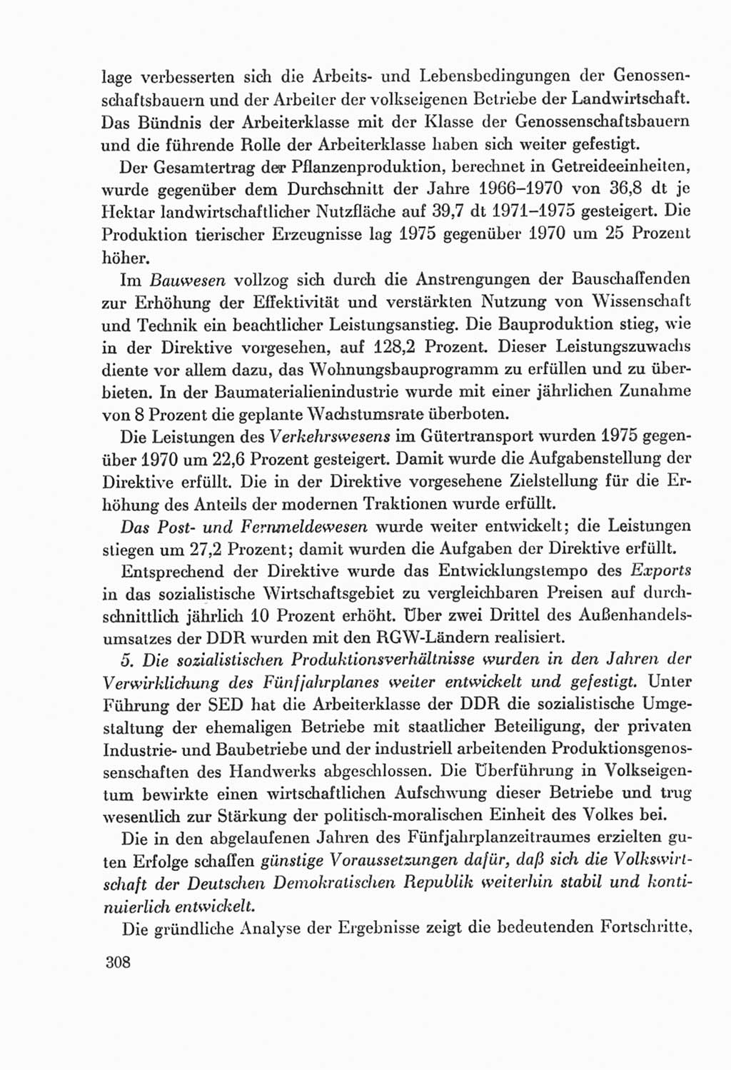 Protokoll der Verhandlungen des Ⅸ. Parteitages der Sozialistischen Einheitspartei Deutschlands (SED) [Deutsche Demokratische Republik (DDR)] 1976, Band 2, Seite 308 (Prot. Verh. Ⅸ. PT SED DDR 1976, Bd. 2, S. 308)