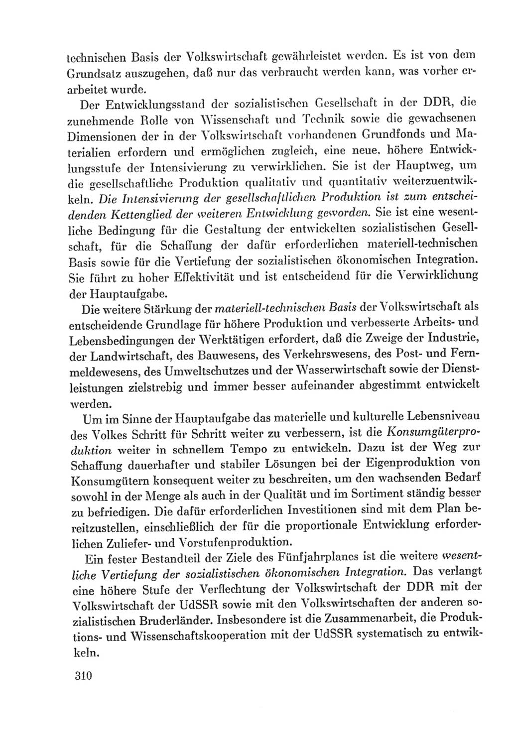 Protokoll der Verhandlungen des Ⅸ. Parteitages der Sozialistischen Einheitspartei Deutschlands (SED) [Deutsche Demokratische Republik (DDR)] 1976, Band 2, Seite 310 (Prot. Verh. Ⅸ. PT SED DDR 1976, Bd. 2, S. 310)