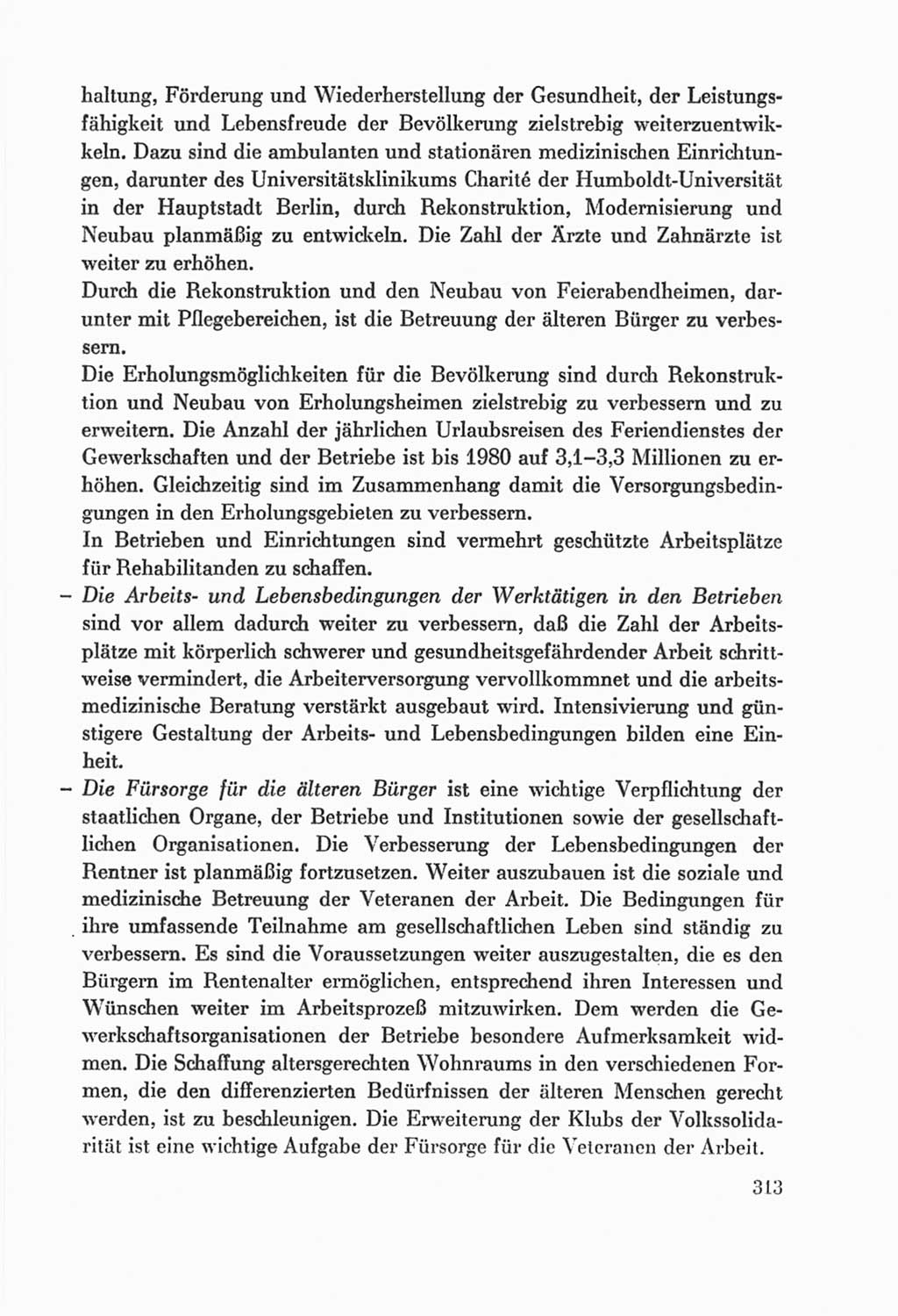 Protokoll der Verhandlungen des Ⅸ. Parteitages der Sozialistischen Einheitspartei Deutschlands (SED) [Deutsche Demokratische Republik (DDR)] 1976, Band 2, Seite 313 (Prot. Verh. Ⅸ. PT SED DDR 1976, Bd. 2, S. 313)
